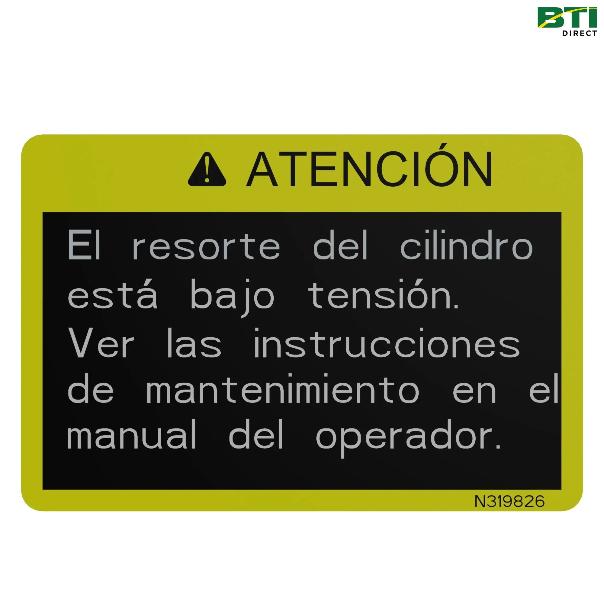 N319826: Caution Decal