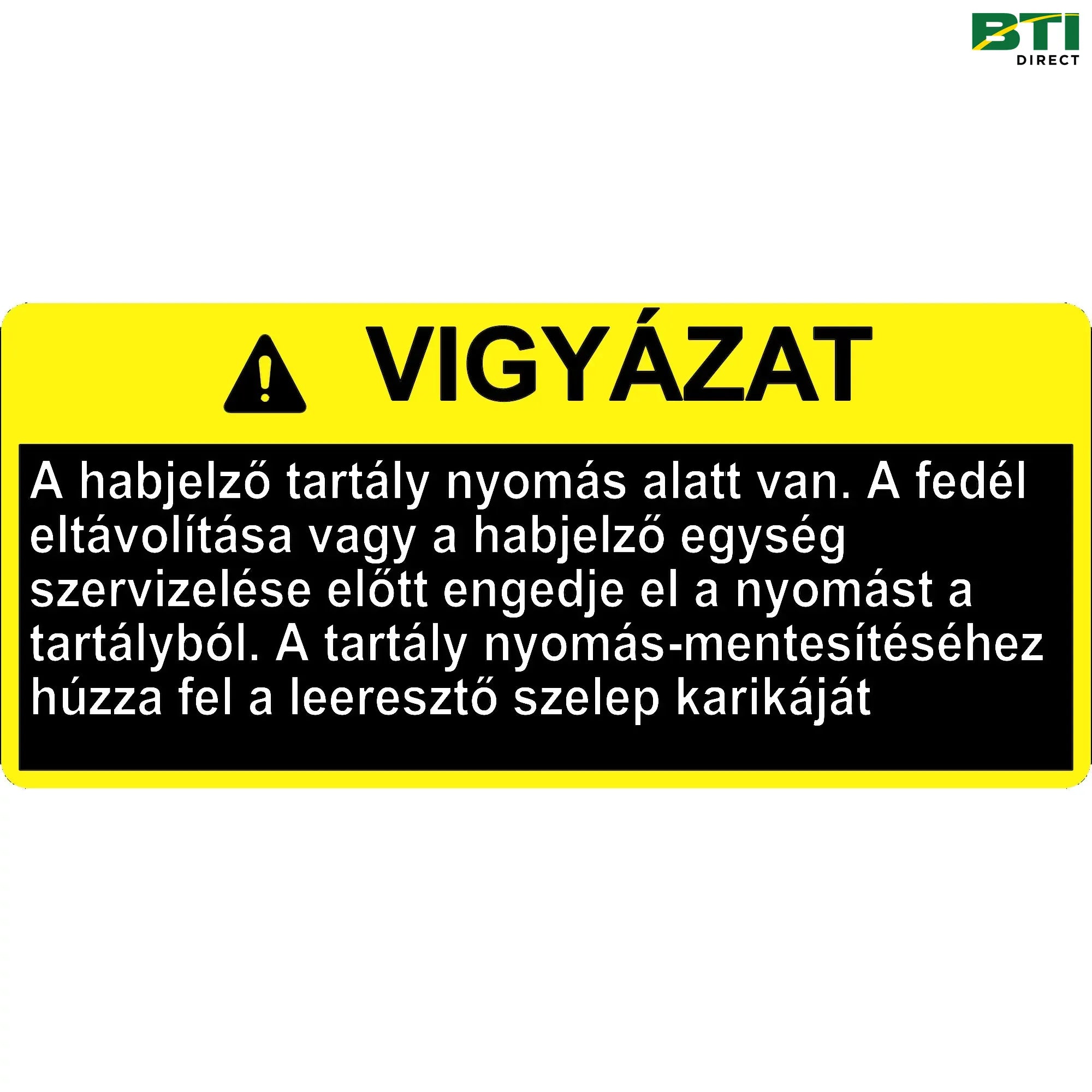 N307940: Tank Vent Label, Hungarian
