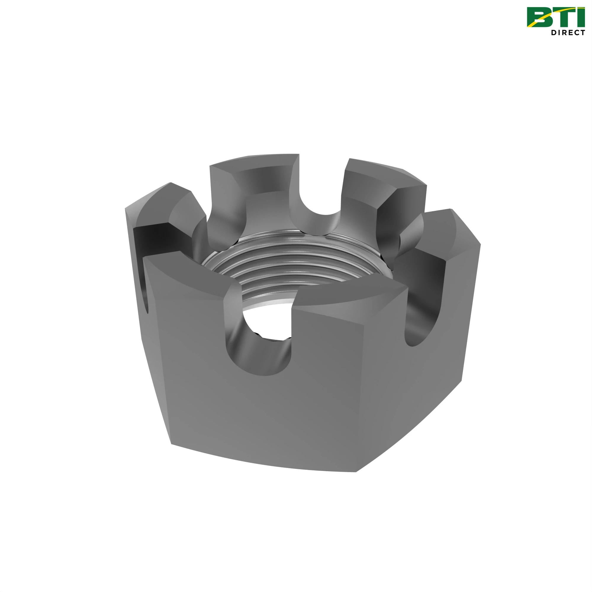 14H1020: Hexagonal Slotted Nut, 3/4"