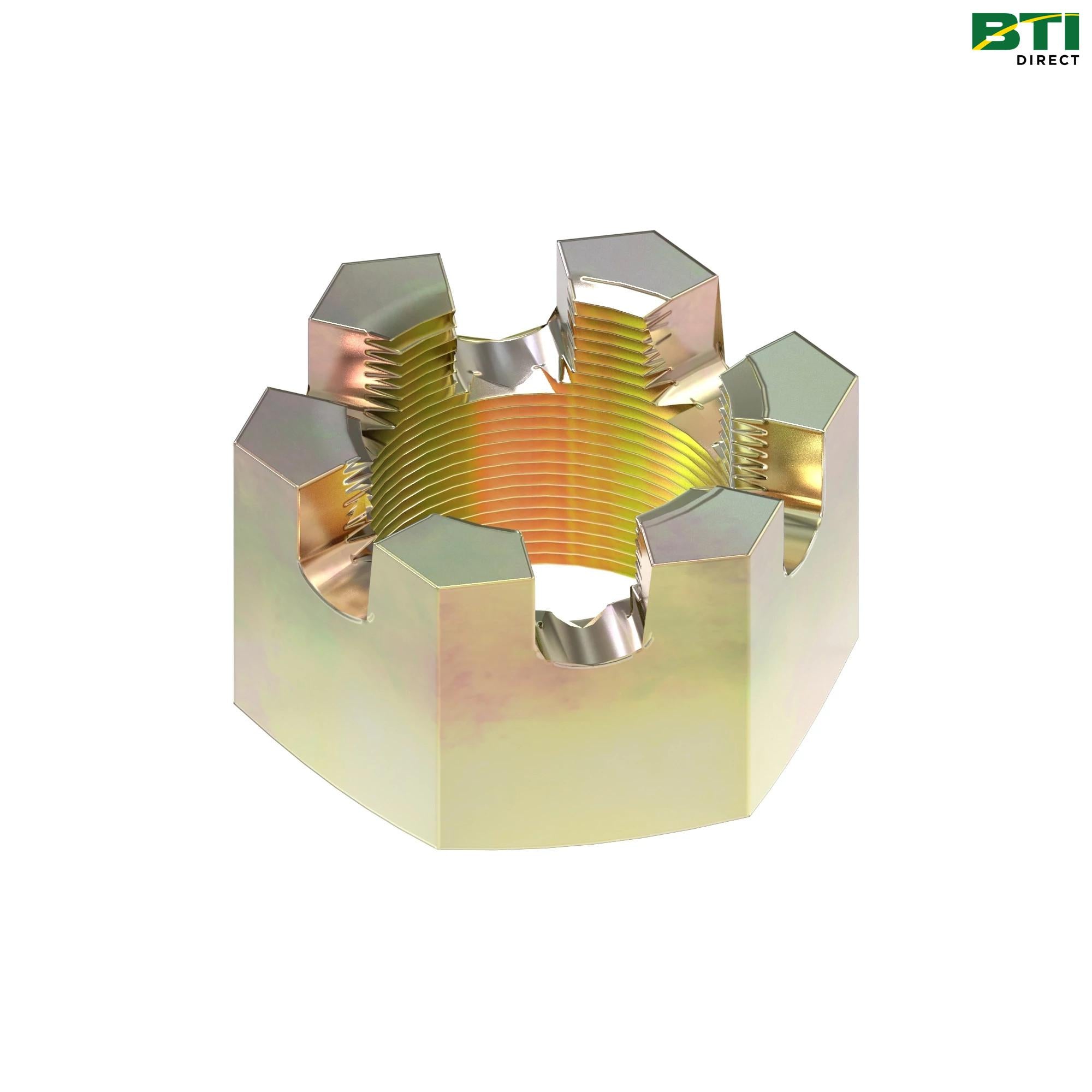 14H872: Hexagonal Slotted Nut, 1"