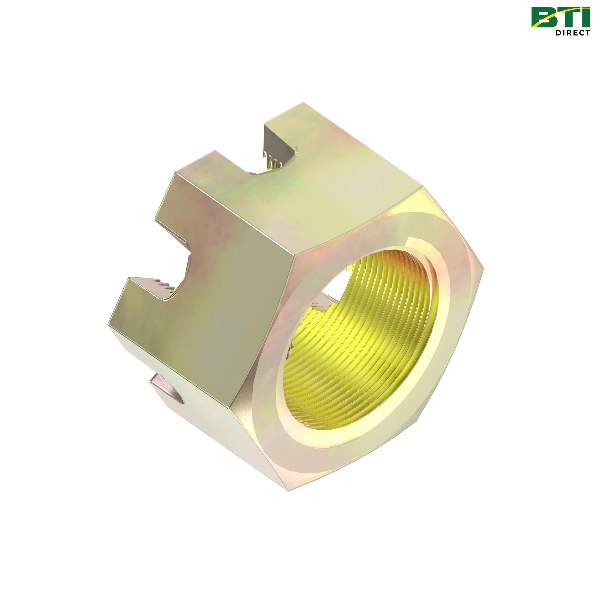 14H872: Hexagonal Slotted Nut, 1"