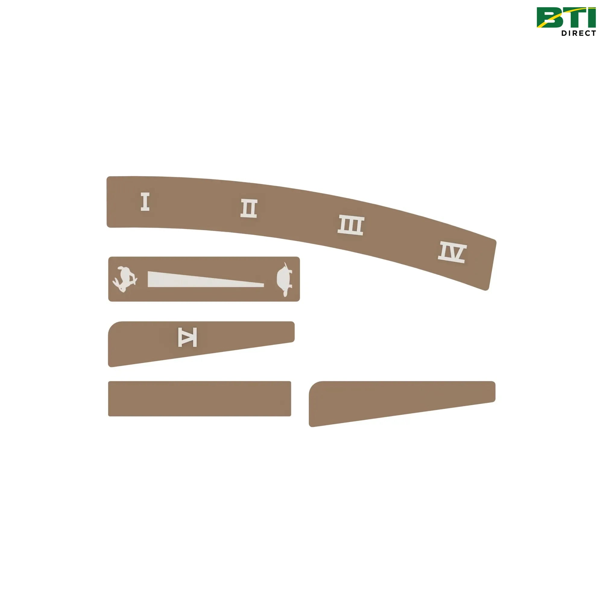 RE204718: Armrest Control Housing Label Kit