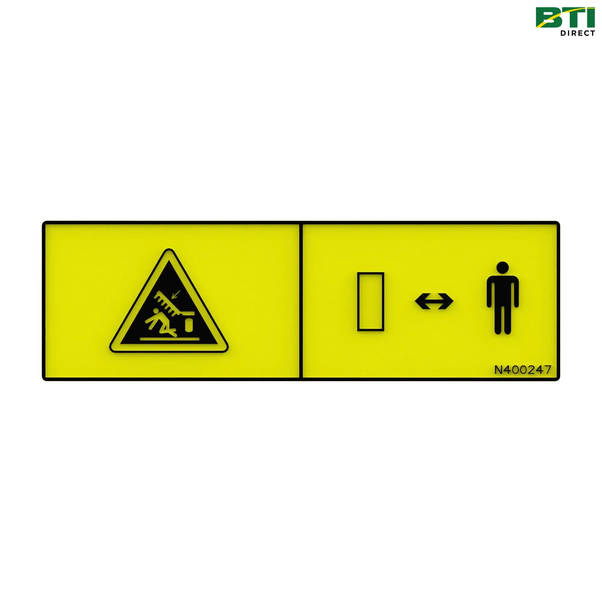 N400247: Safety Sign, Caution, Wing Crush