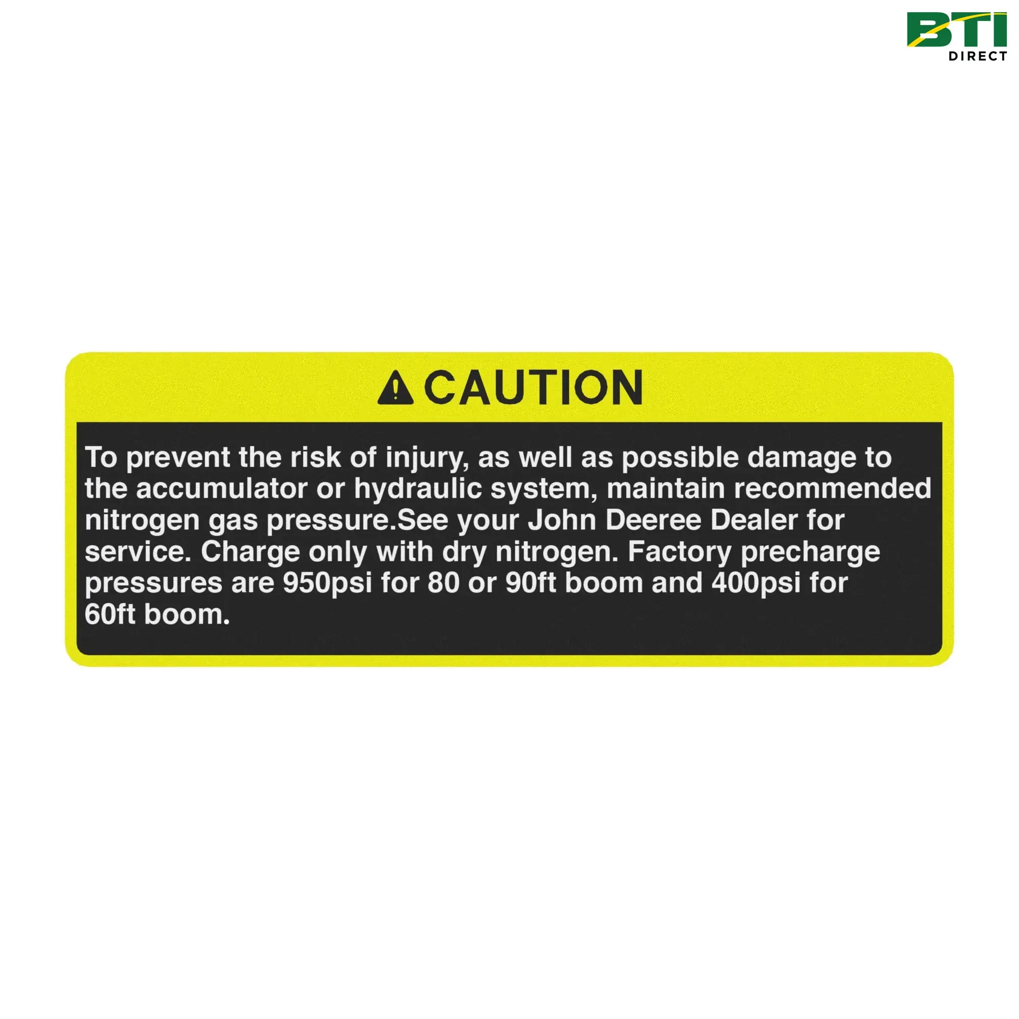 N304799: Safety Sign, Accumulator Caution, French