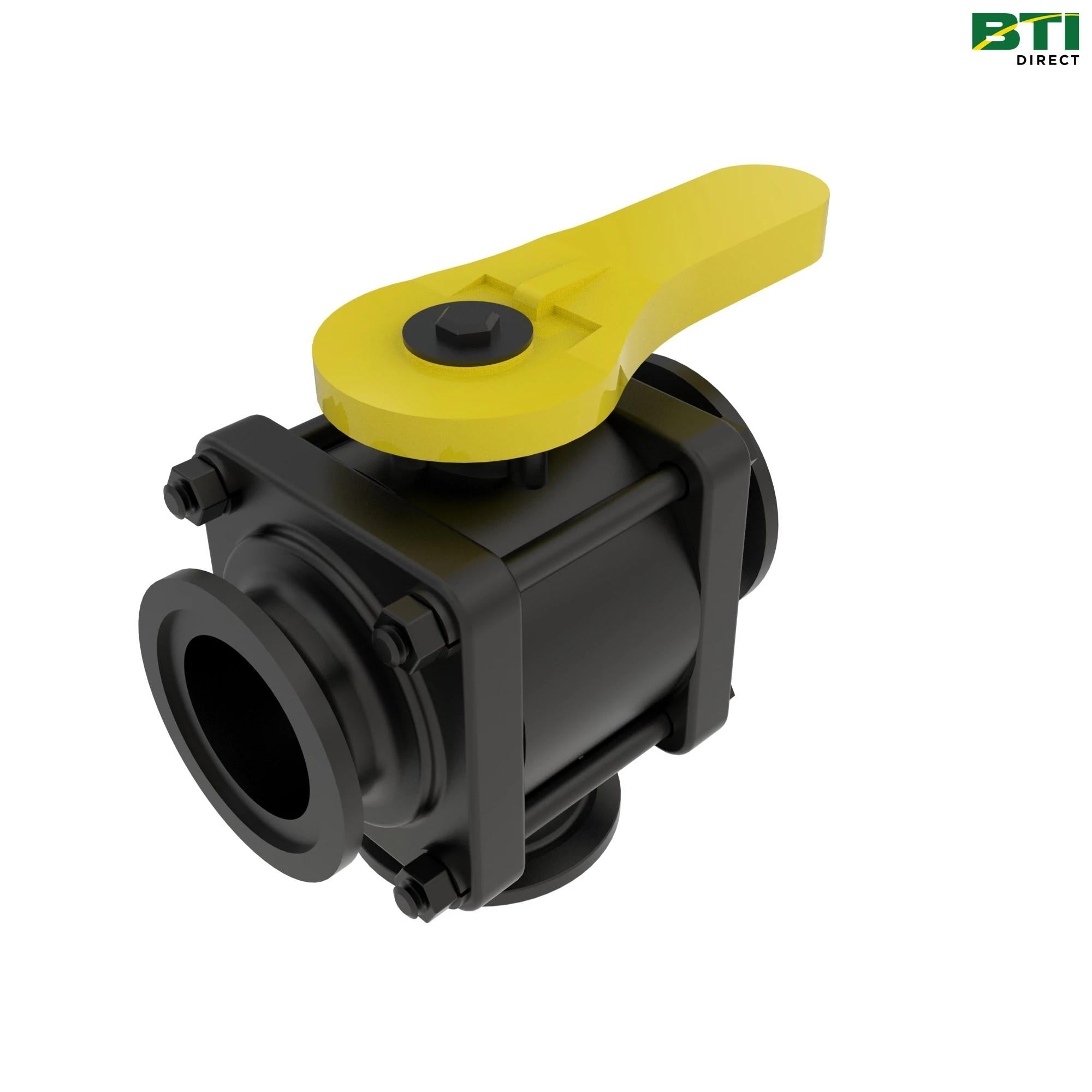 AN305253: 3-Way Bottom Load Flanged Valve