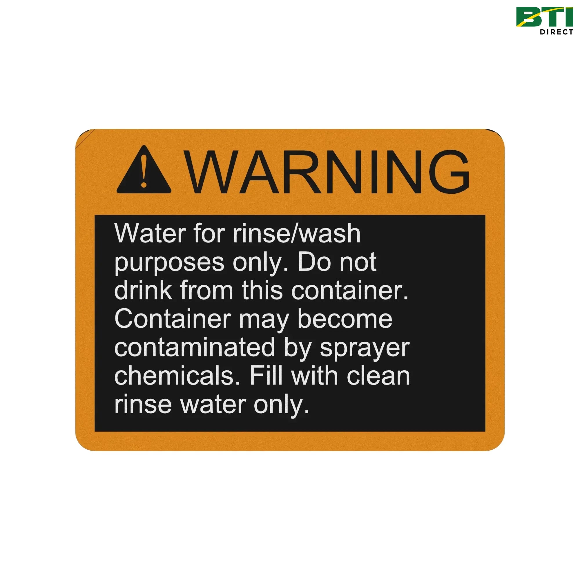 N302109: Safety Sign, Clean Water Rinse Tank, Spanish