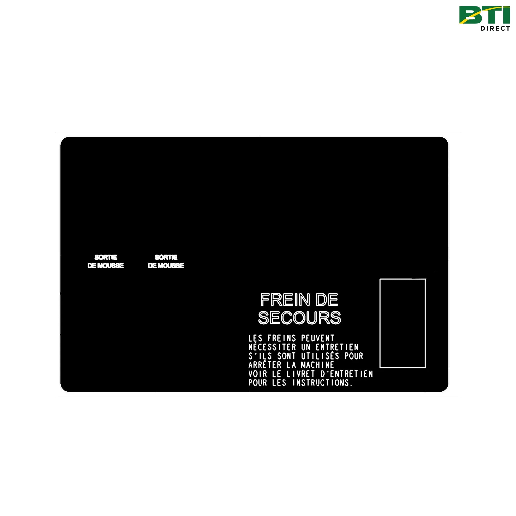 N306537: French Rear Panel Label