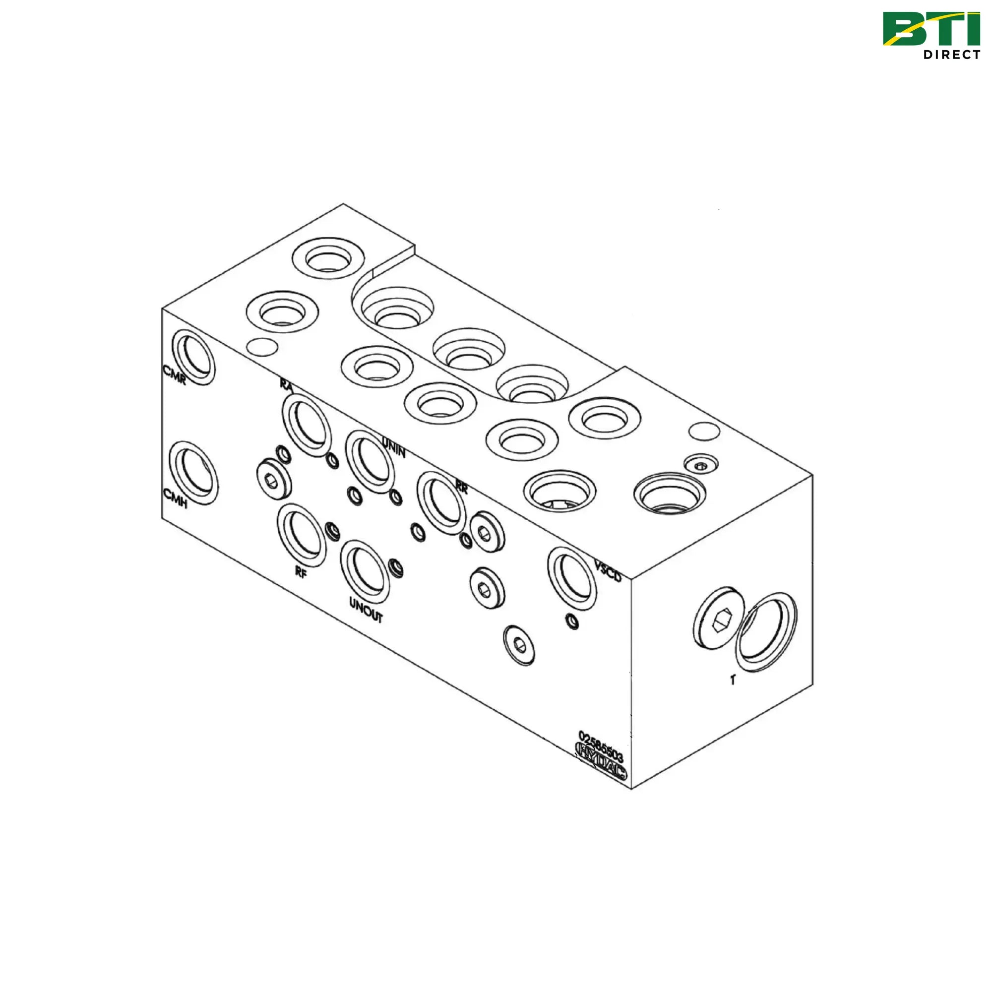 AXE27475: Flow Control Hydraulic Valve Block with Orifices