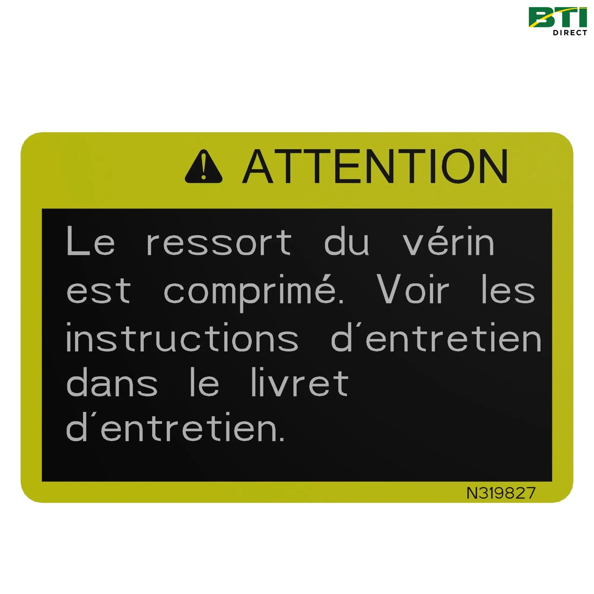 N319827: Label Caution Label, French