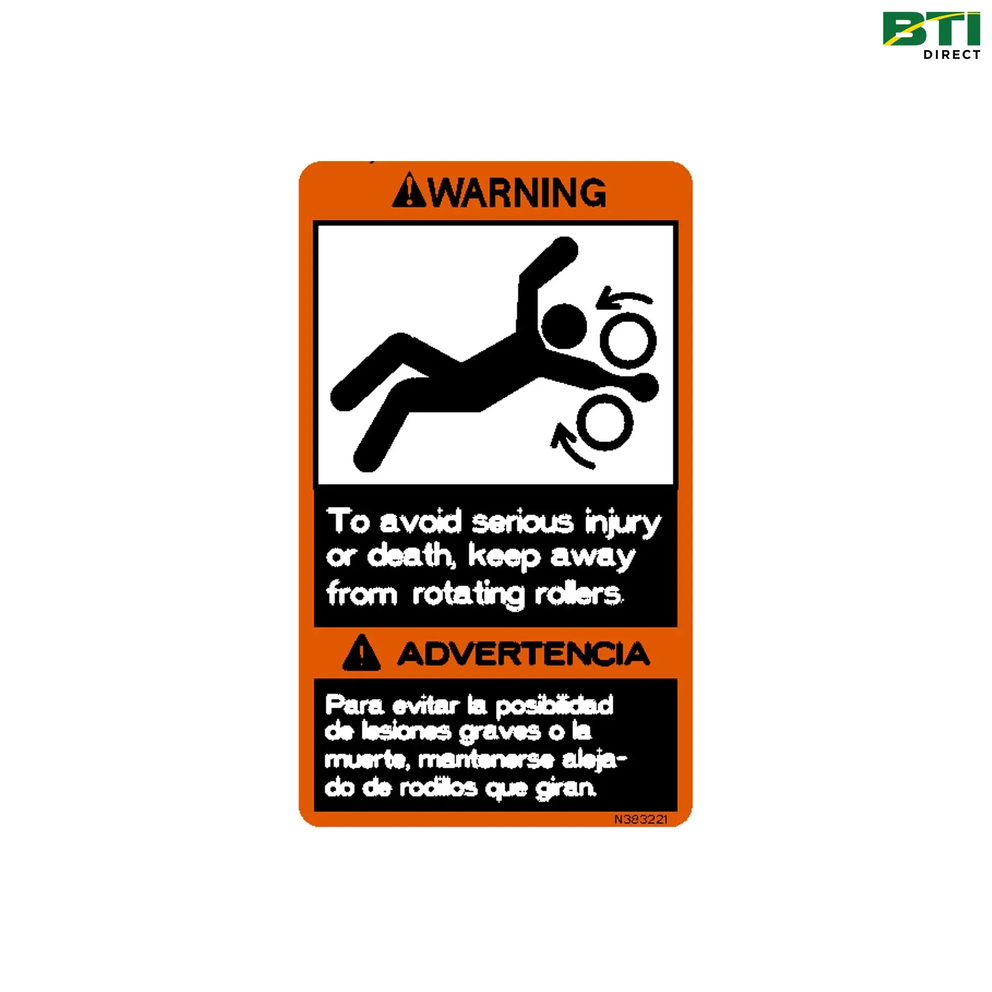 N383221: Wrap Roll Label, Bilingual