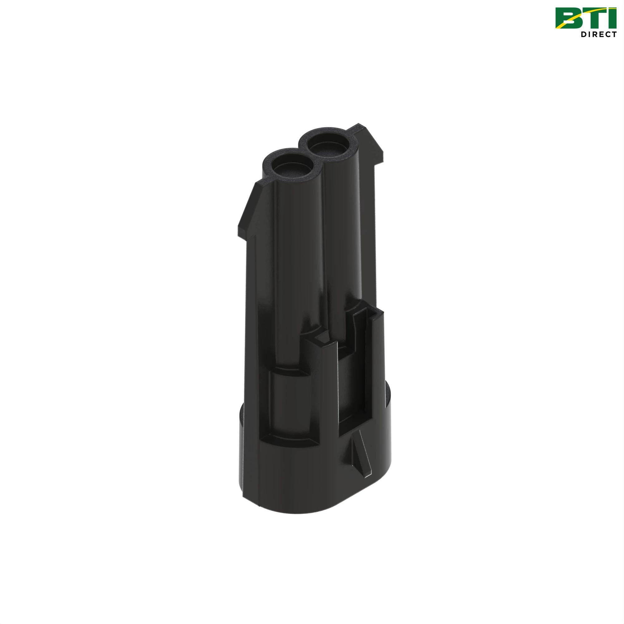 57M7256: Black Internal Electrical Connector Housing, 2 Cavities