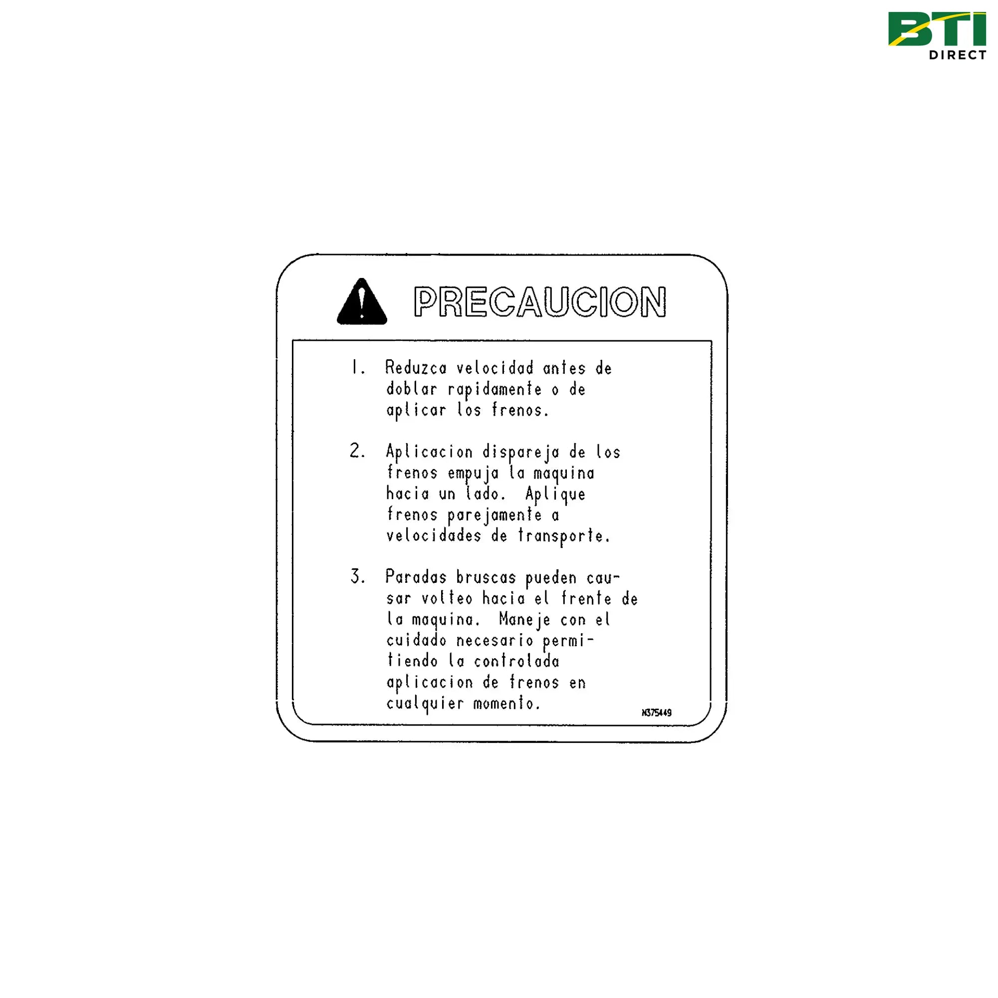 N375449: Safety Sign