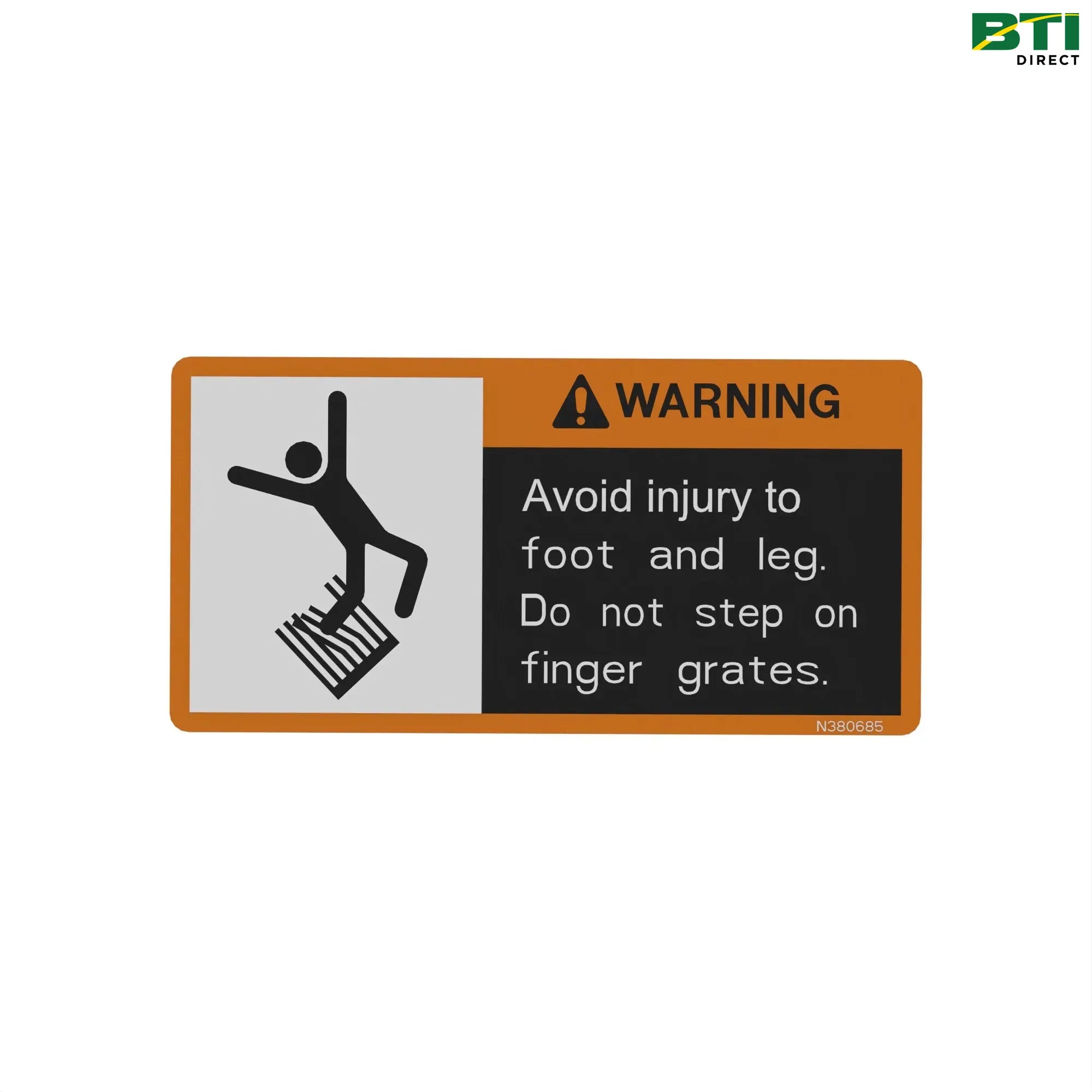 N380685: No Step Grates Label