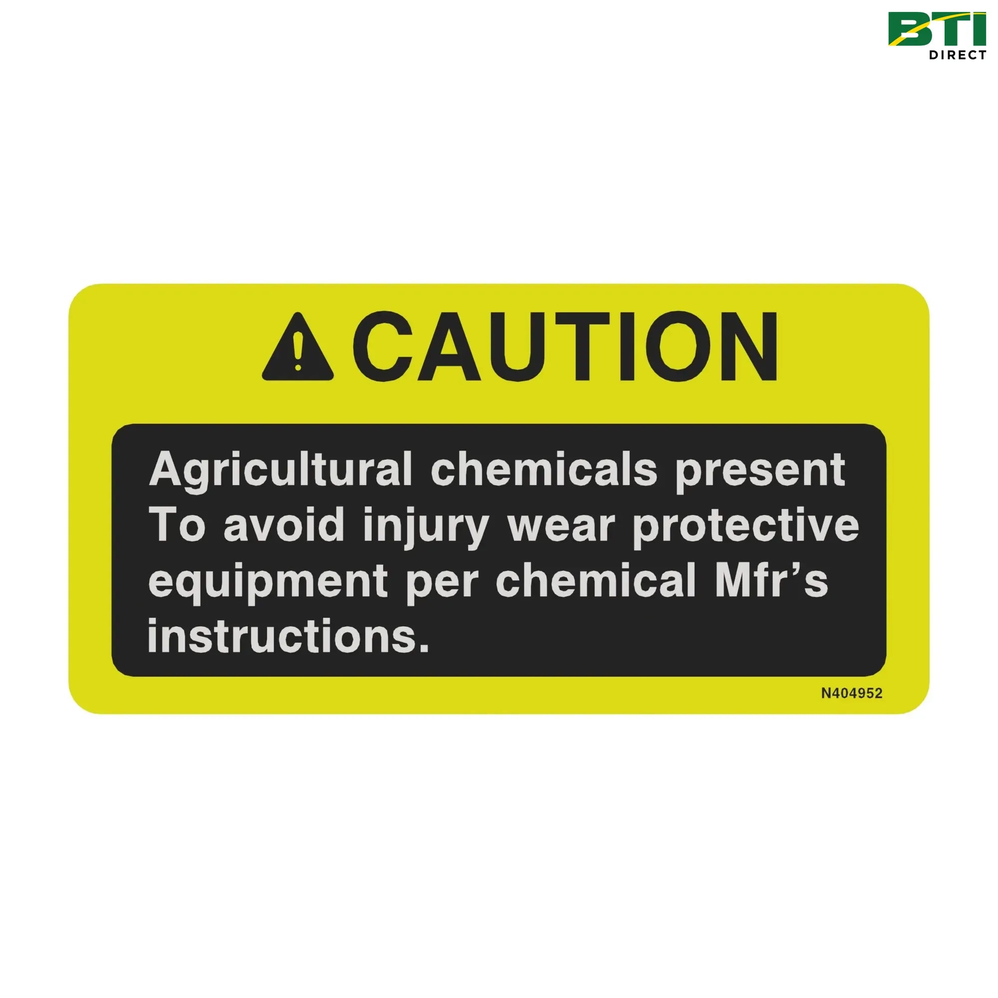 N404952: Chemical Warning Decal