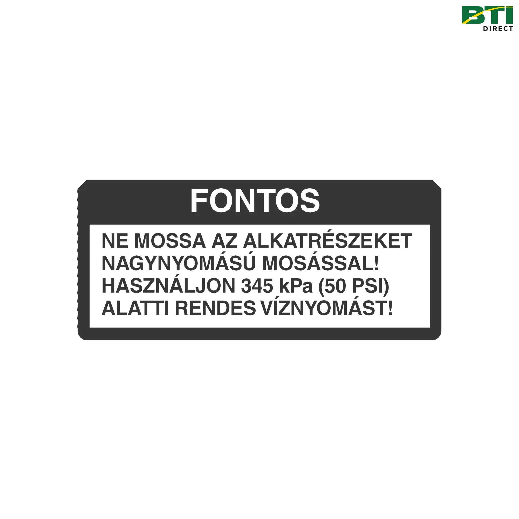 N310637: Hungarian Wash Components Label
