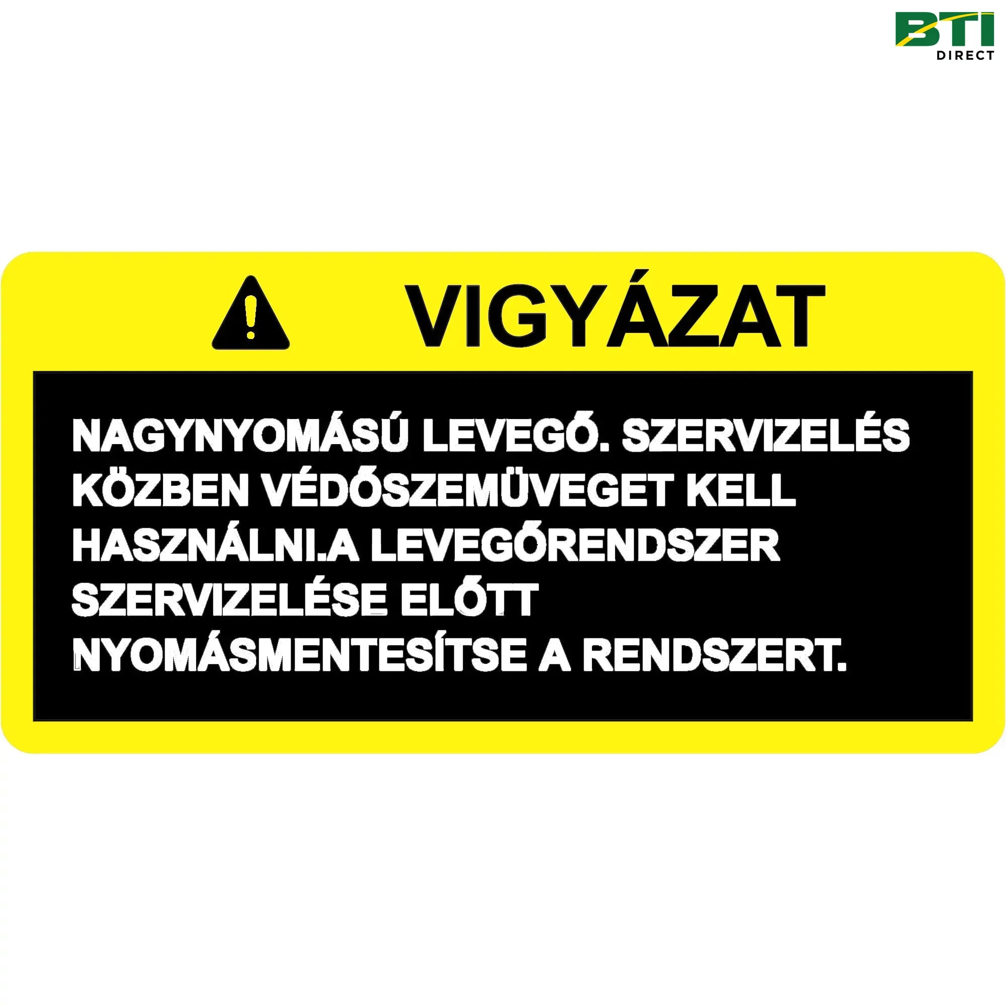 N307941: Air Dryer Exhaust Label, Hungarian