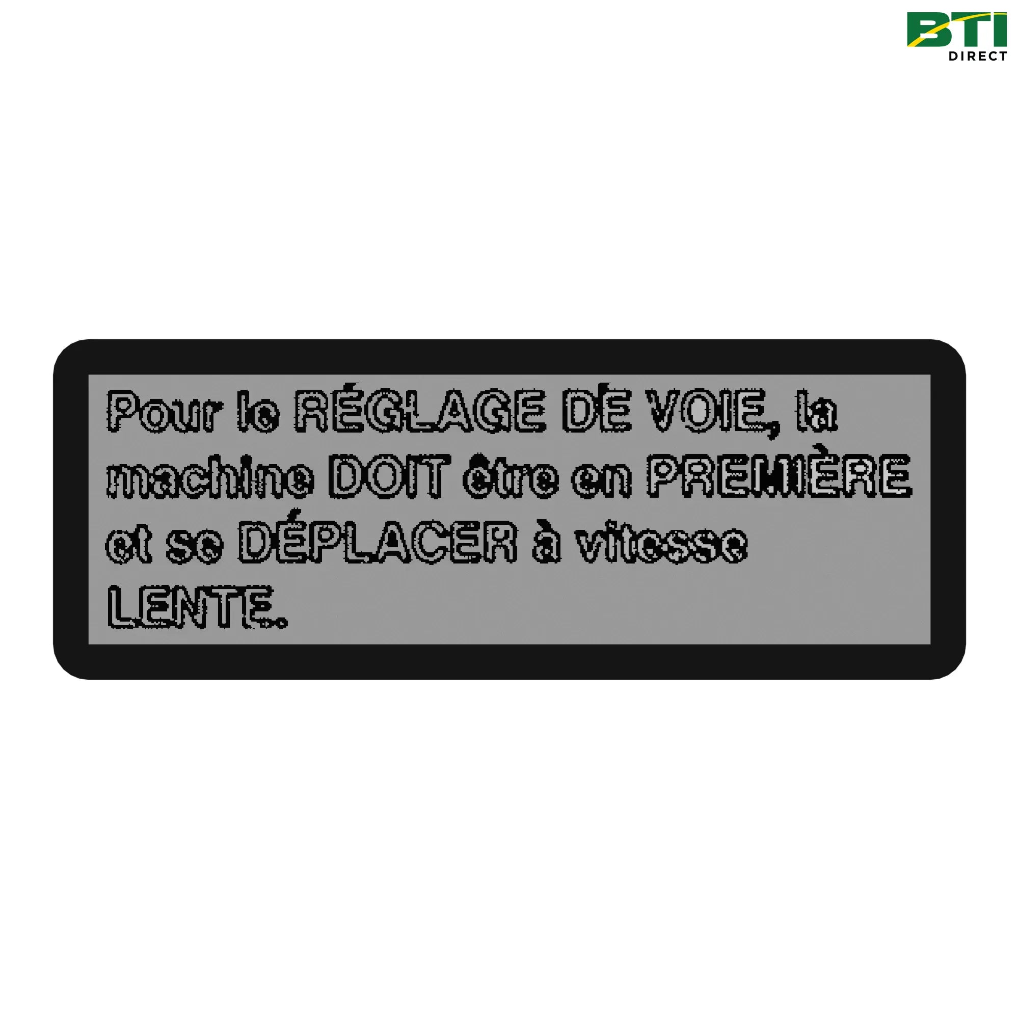 N208408: Tread Adjust Label, French