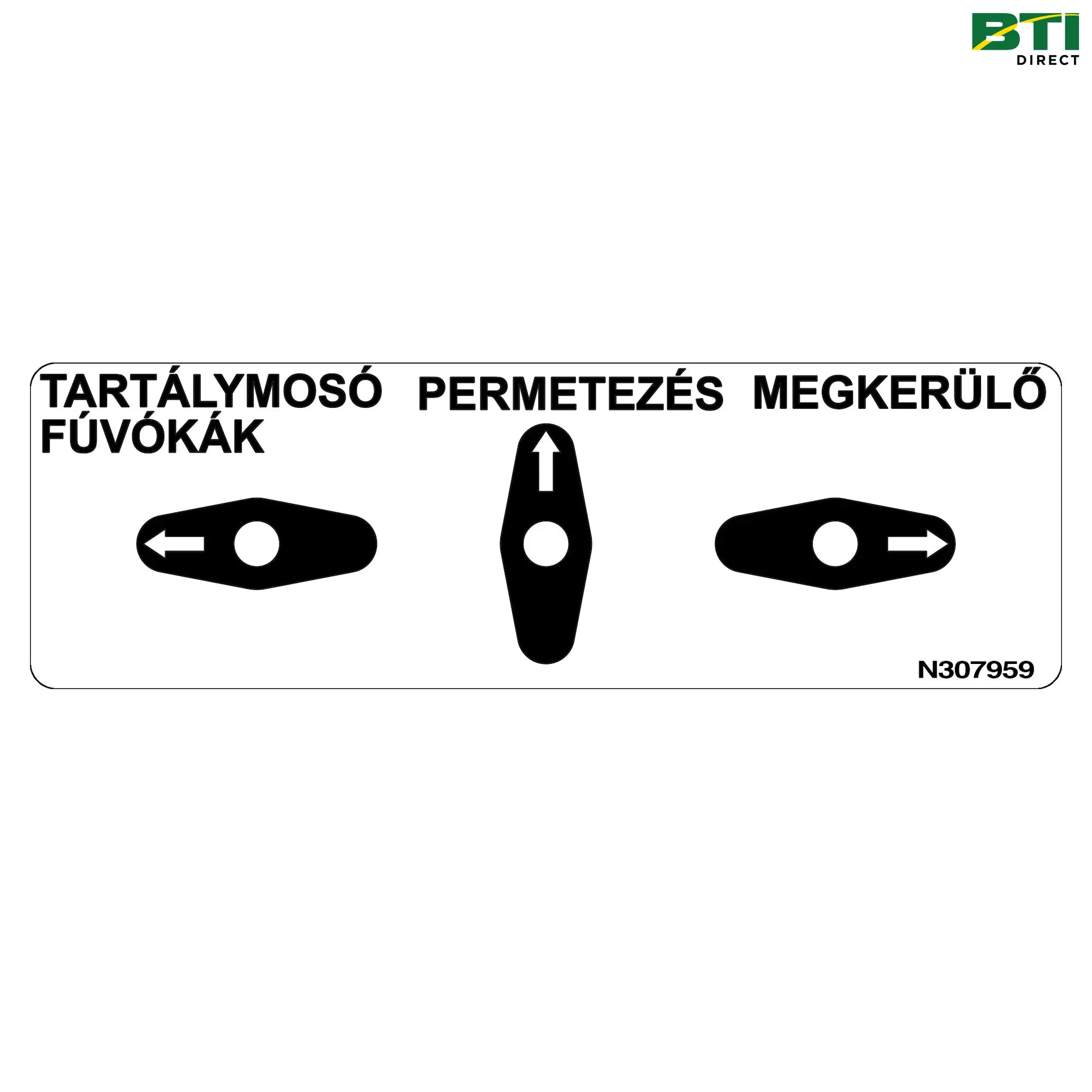 N307959: Pressure Control Valve Label, Hungarian