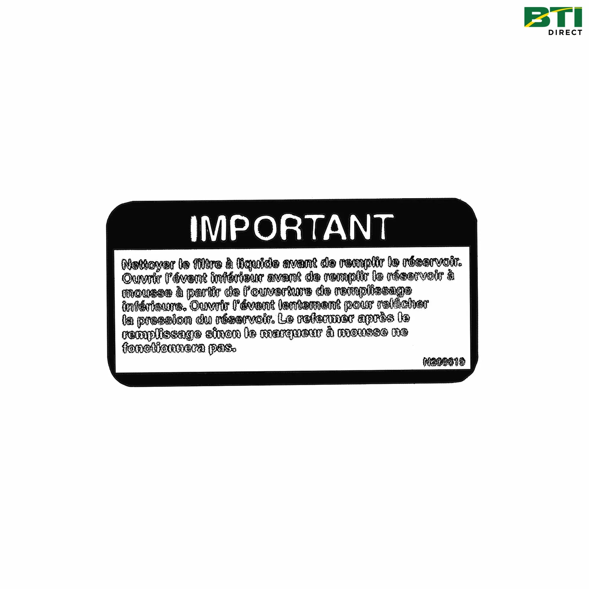 N208619: Vent Valve Label, French