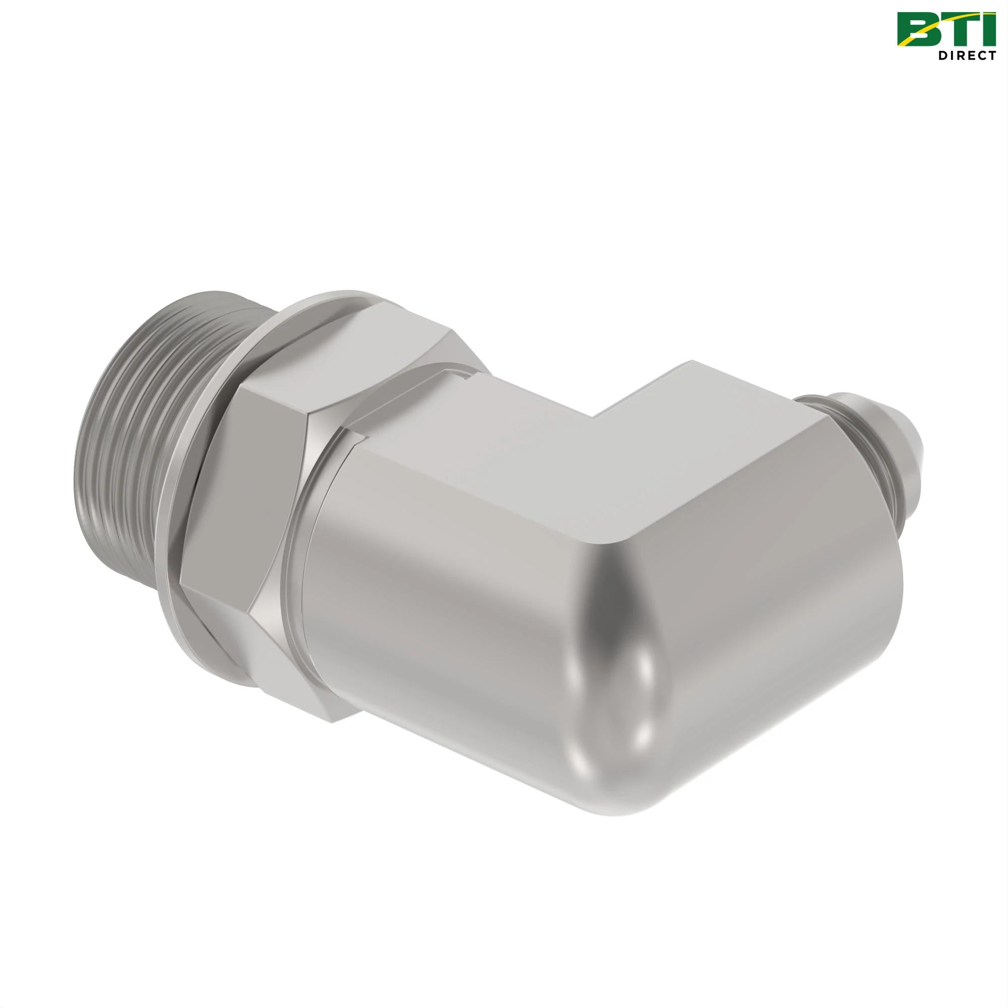 A104576: 90 Degree Restrictor External Thread Fitting