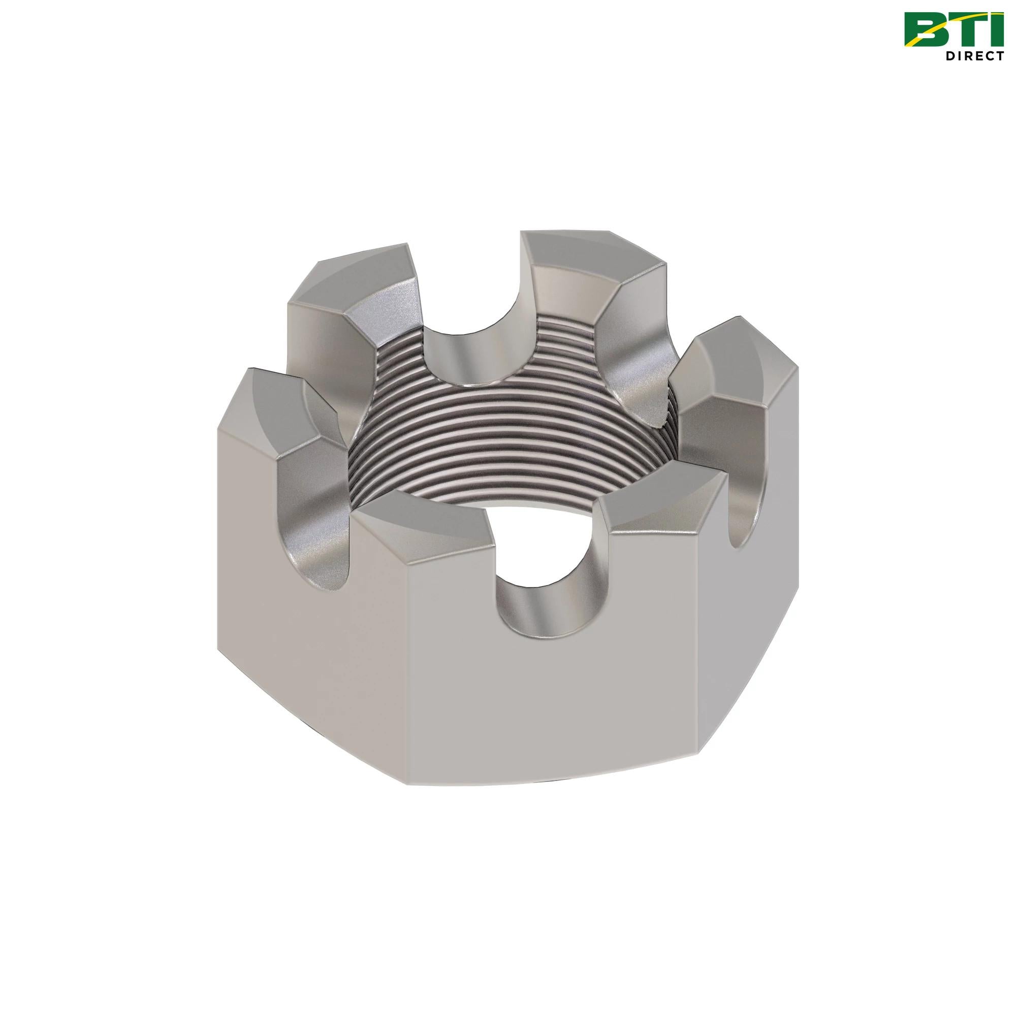 A107484: Hexagonal Slotted Nut, 2"
