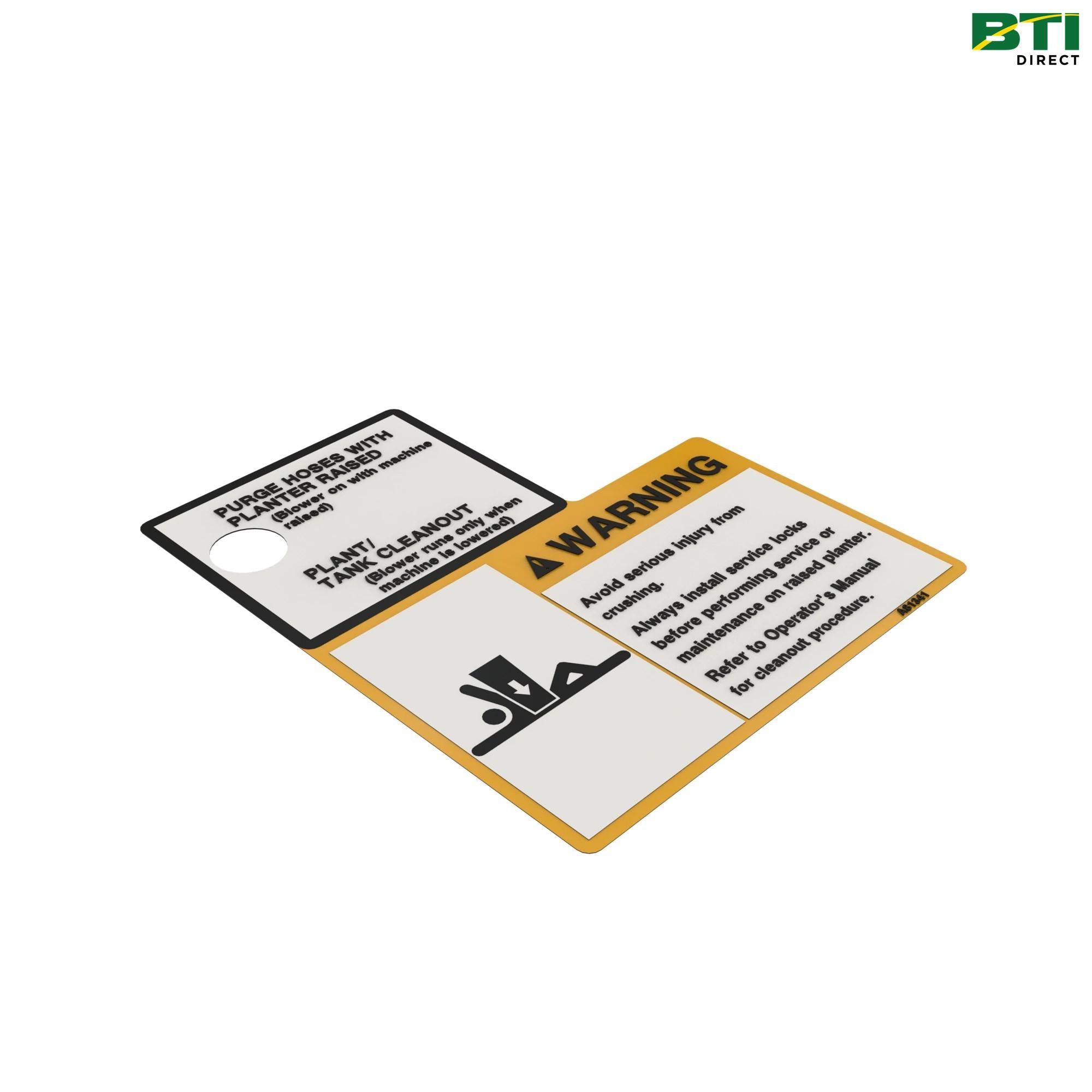 A81341: Warning Label