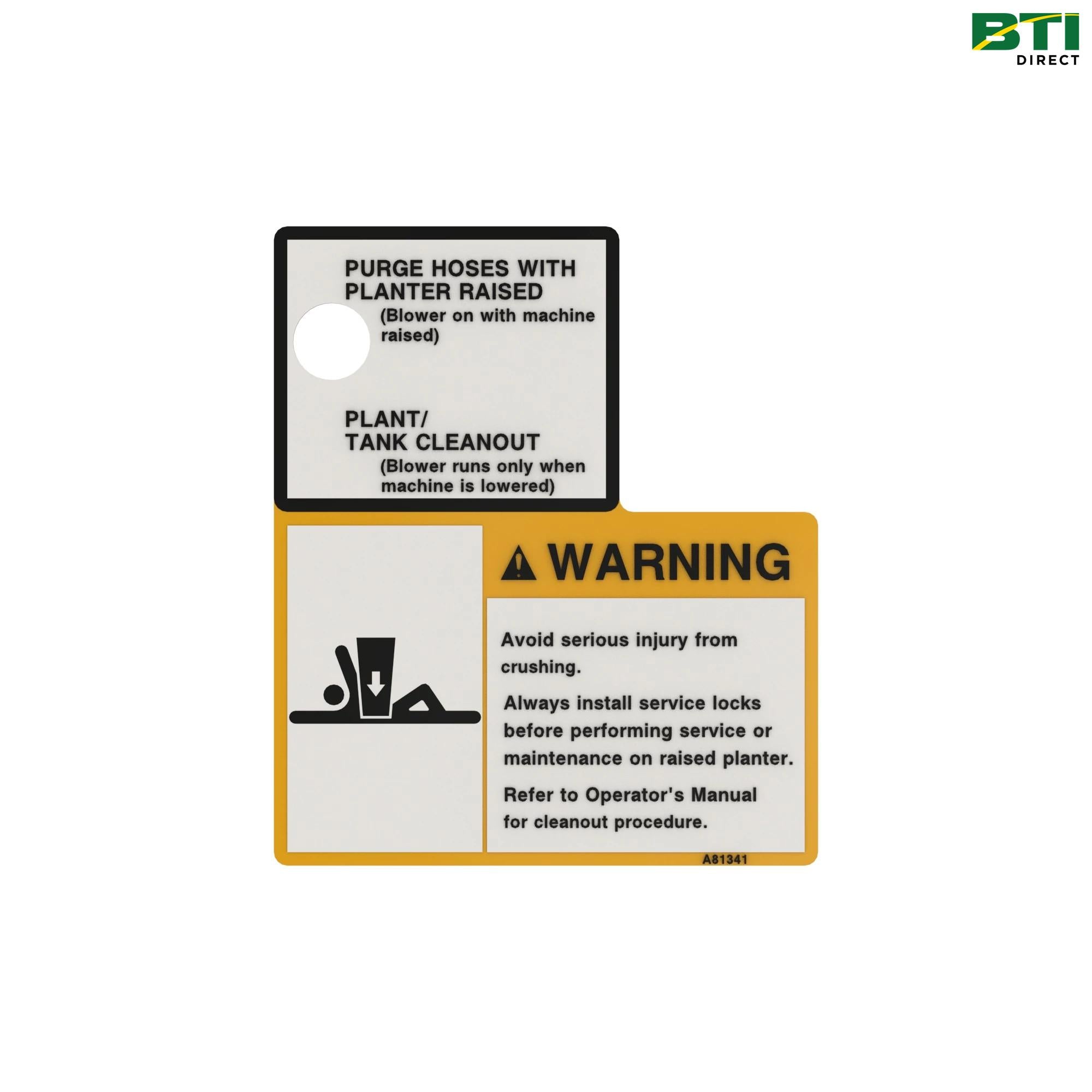A81341: Warning Label