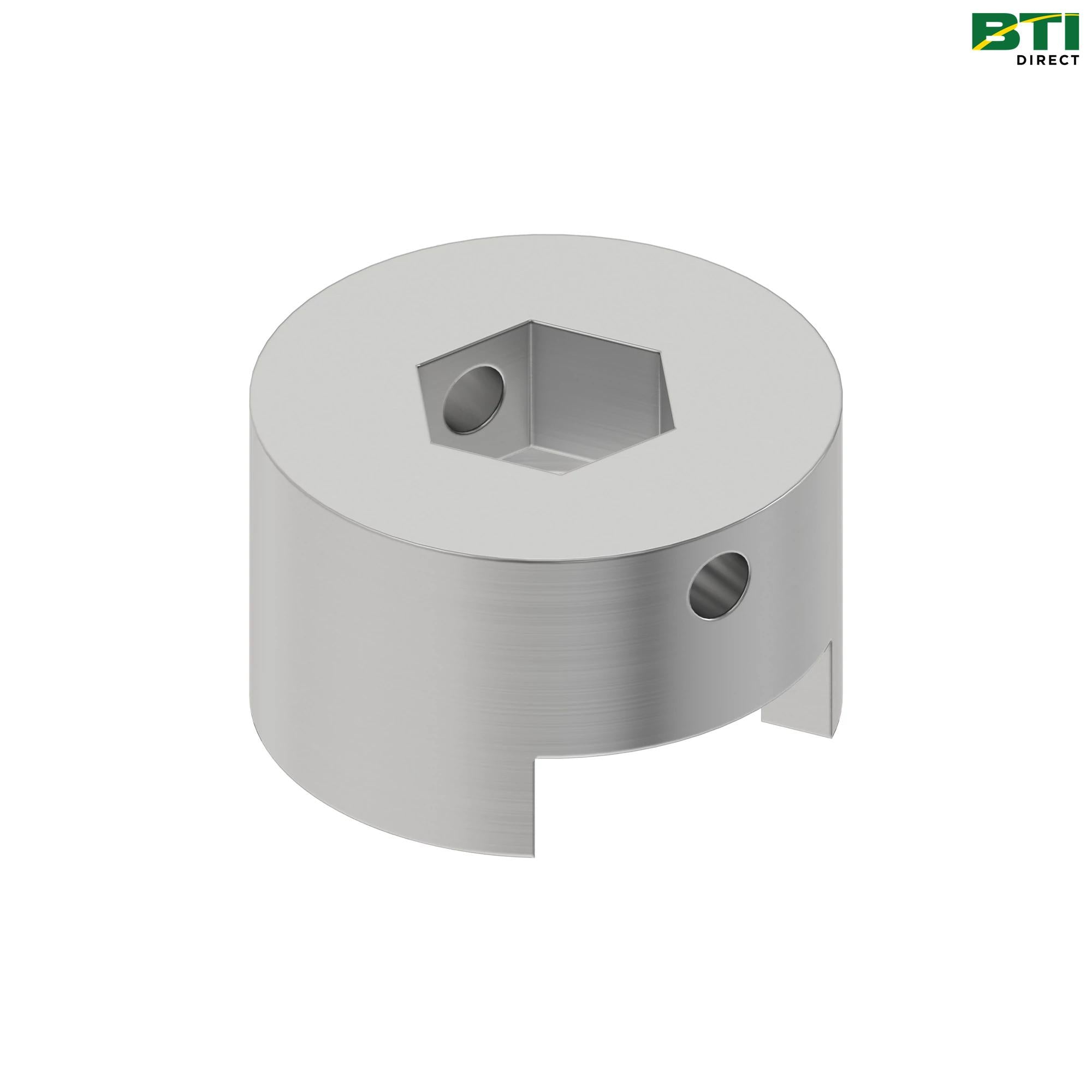 A82601: Round Outer Diameter Hexagonal Inner Diameter One Hole Bushing