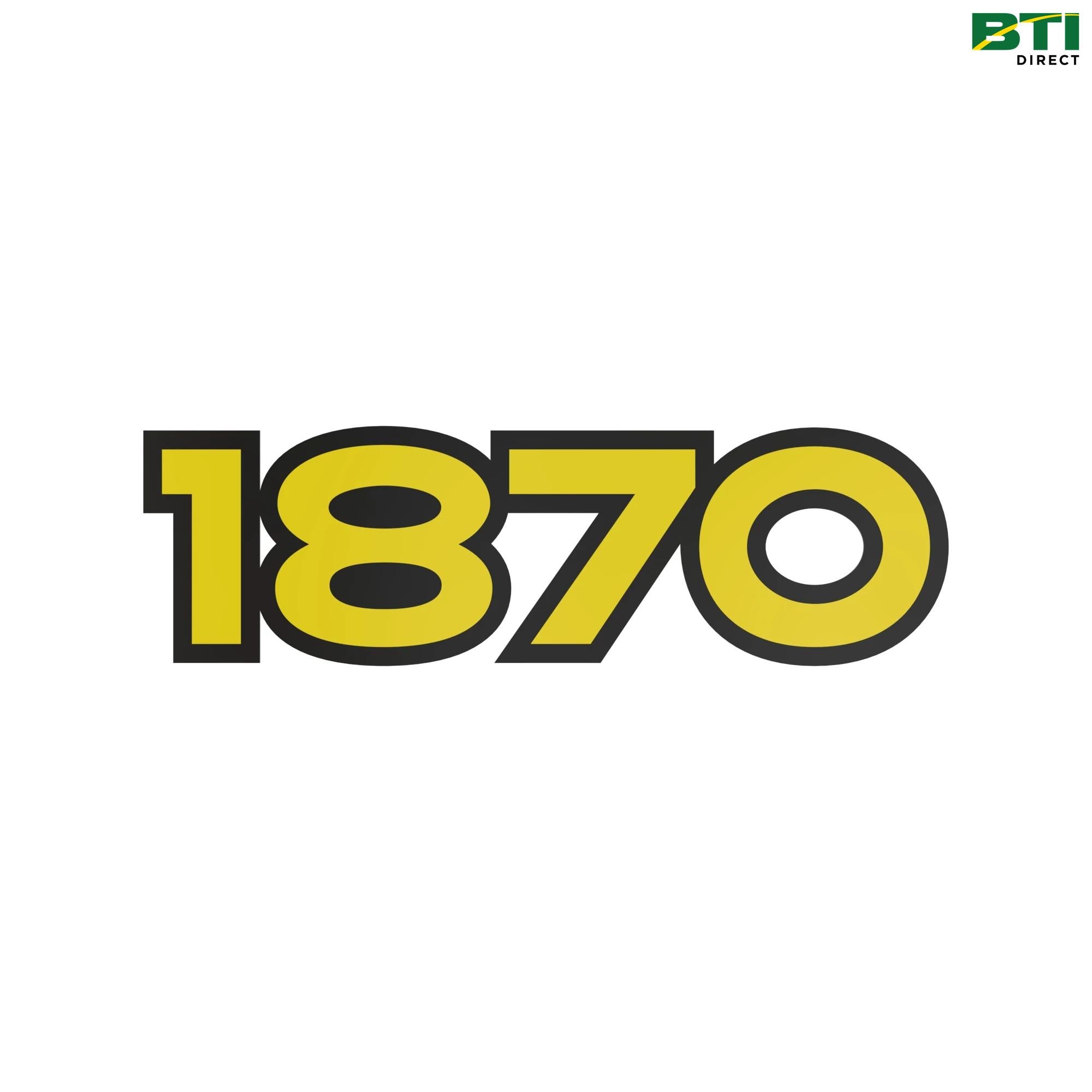 A85830: 1870 Model Number Label