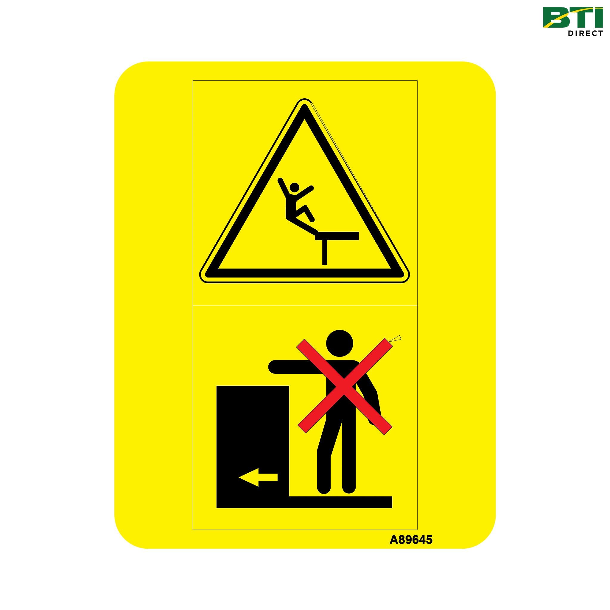 A89645: Do Not Ride, Text Free Label