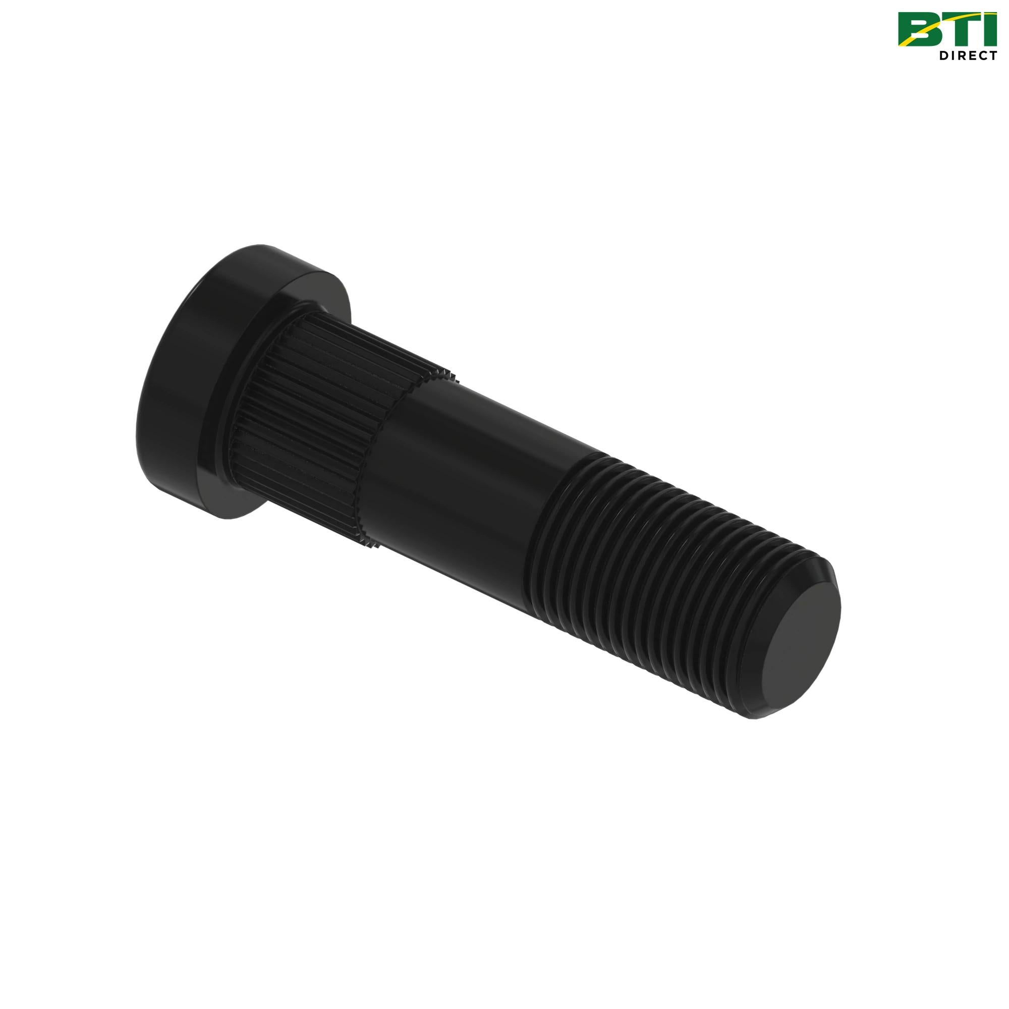A91975: Ribbed Neck Wheel Bolt, 5/8"-18 X 2-1/2"