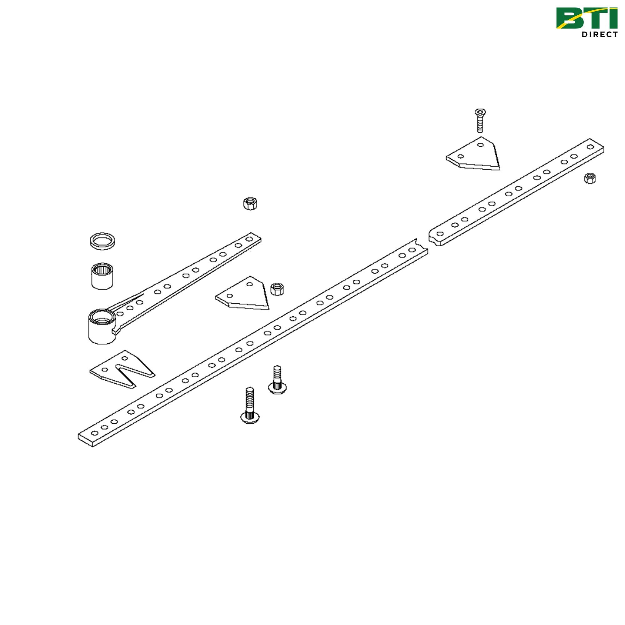 AE57013: Right Side Overserrated Cutterbar, 14 Feet, 7 Teeth