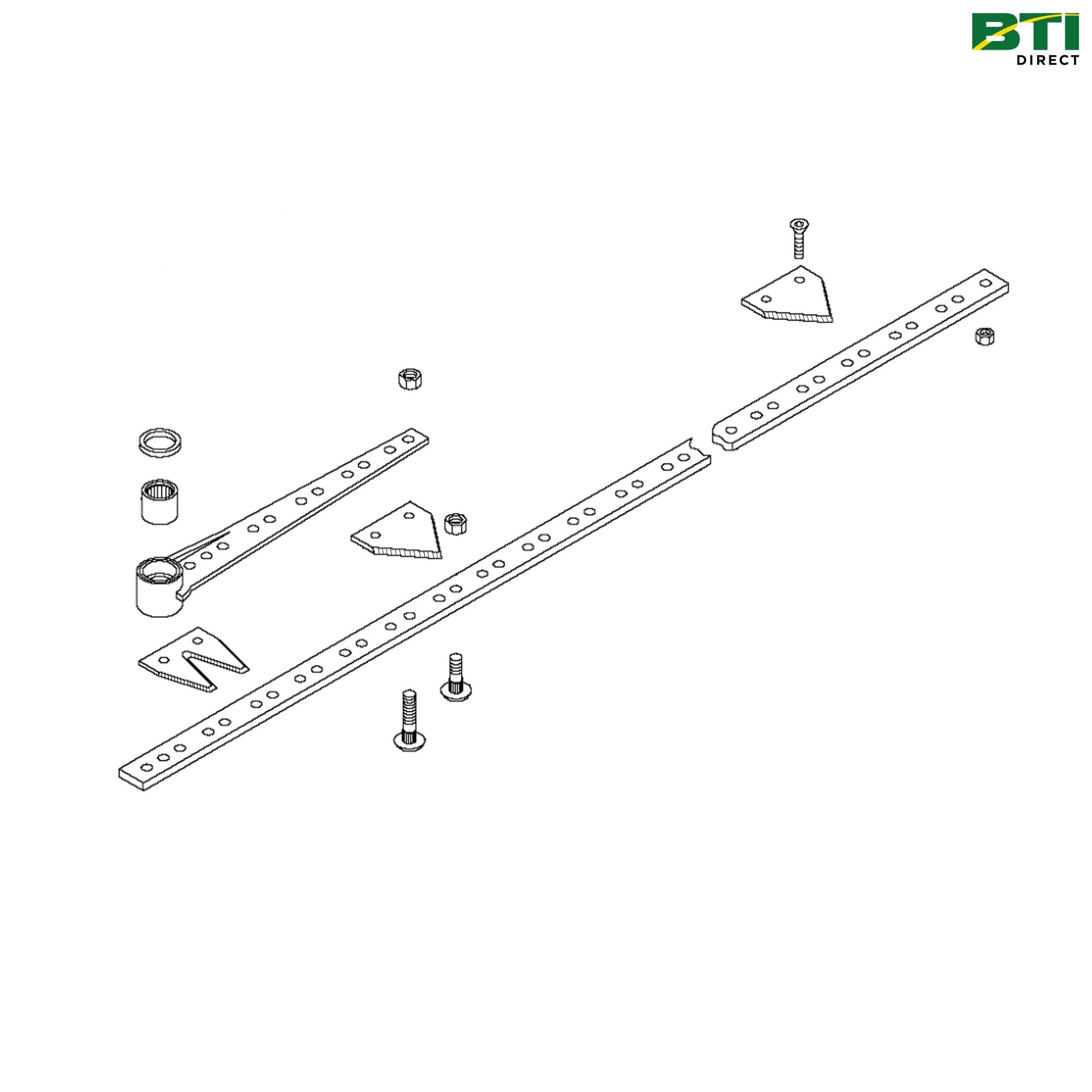 AE57017: Right Side Overserrated Cutterbar, 18 Feet, 7 Teeth