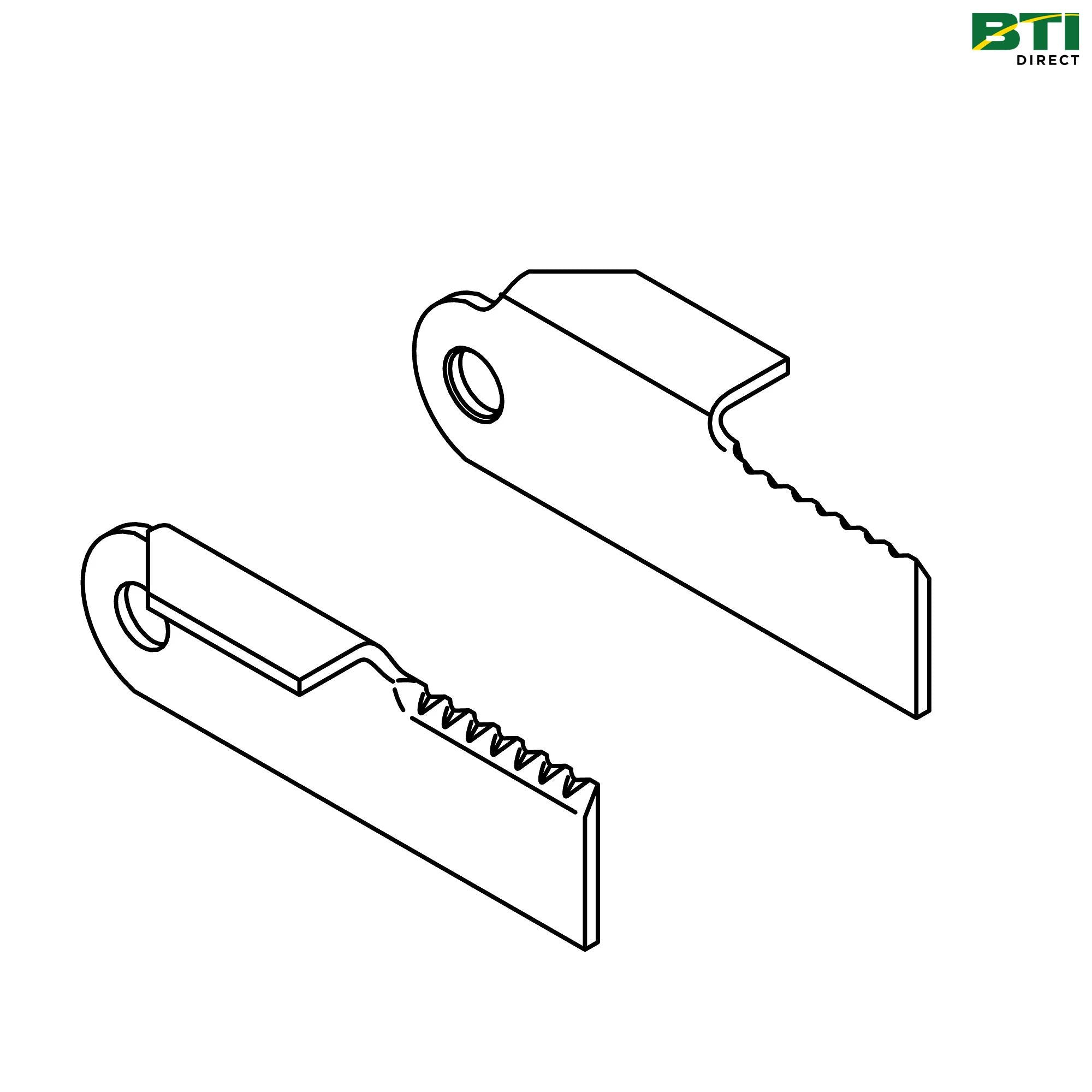 AH213457: Straw Chopper Rotor Blade Kit (Blades 4 LH and 4 RH Per Kit)