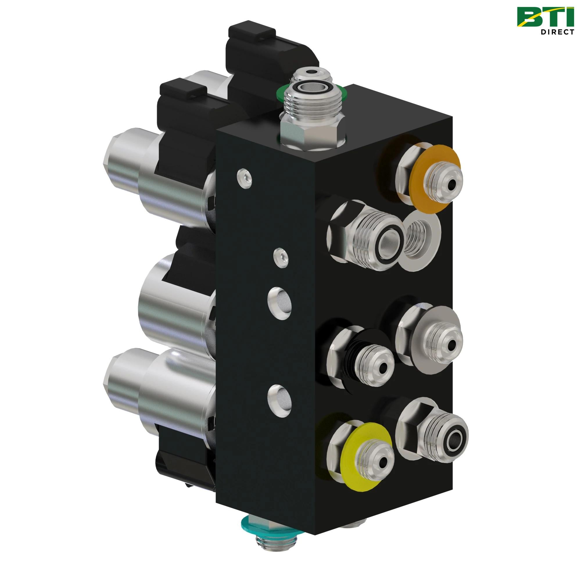 AH224442: Tilt, Float, and Reel Lift Solenoid Hydraulic Valve