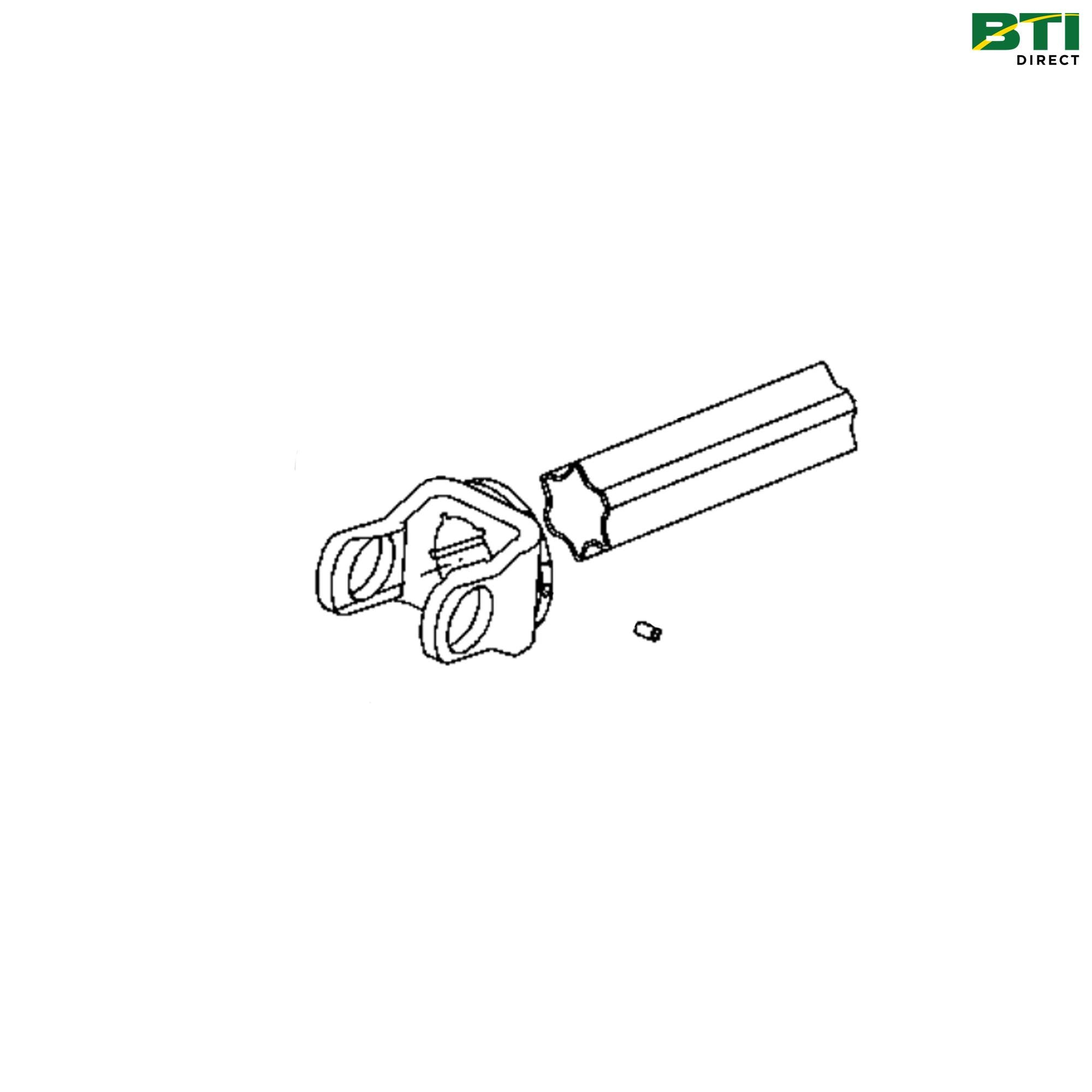 AH234349: Universal Driveshaft Yoke with Shaft