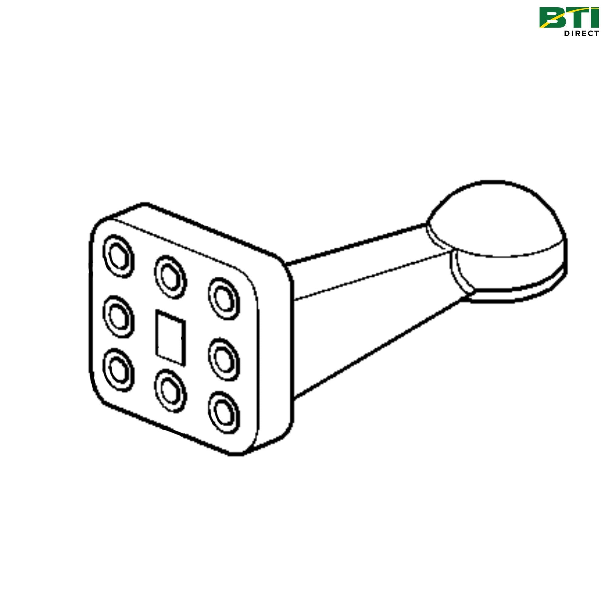 AL163495: Trailer Coupling Drawbar Version A, Hole Pattern 100mm X 100mm