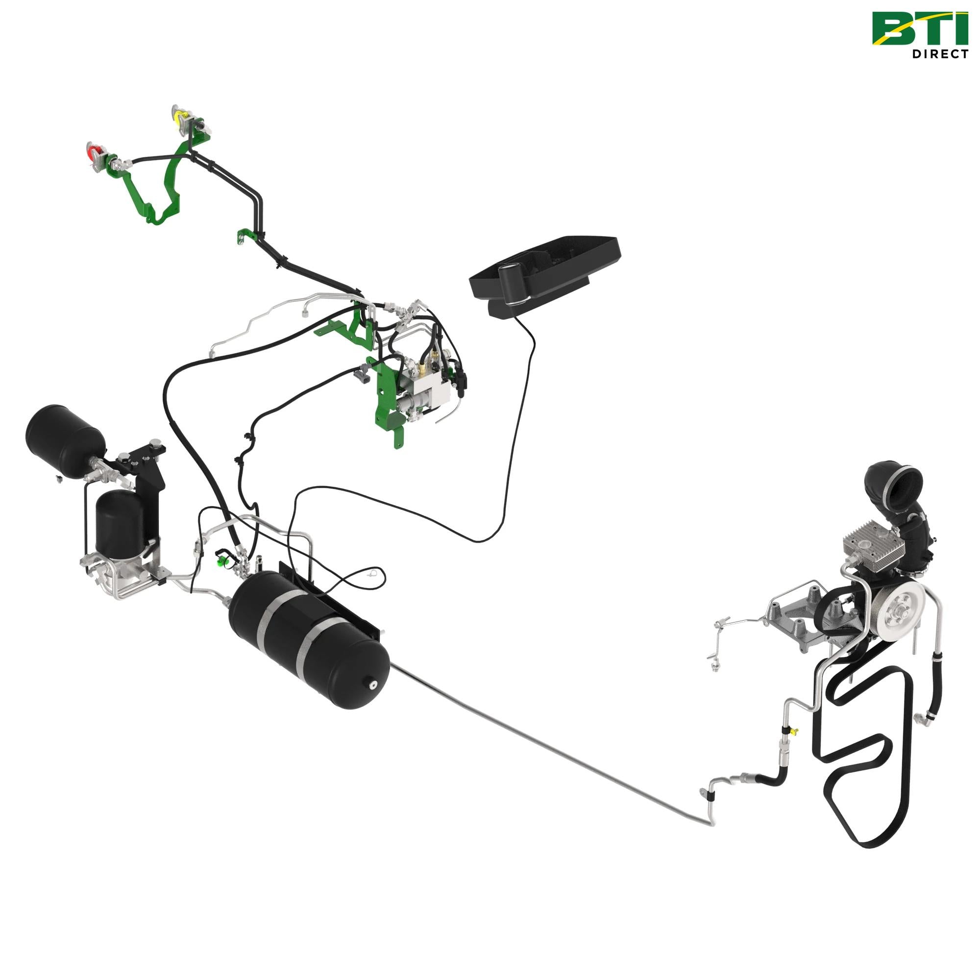 BL16260: Air Trailer Brake 2 Lines, Valves, and Couplers Attachment