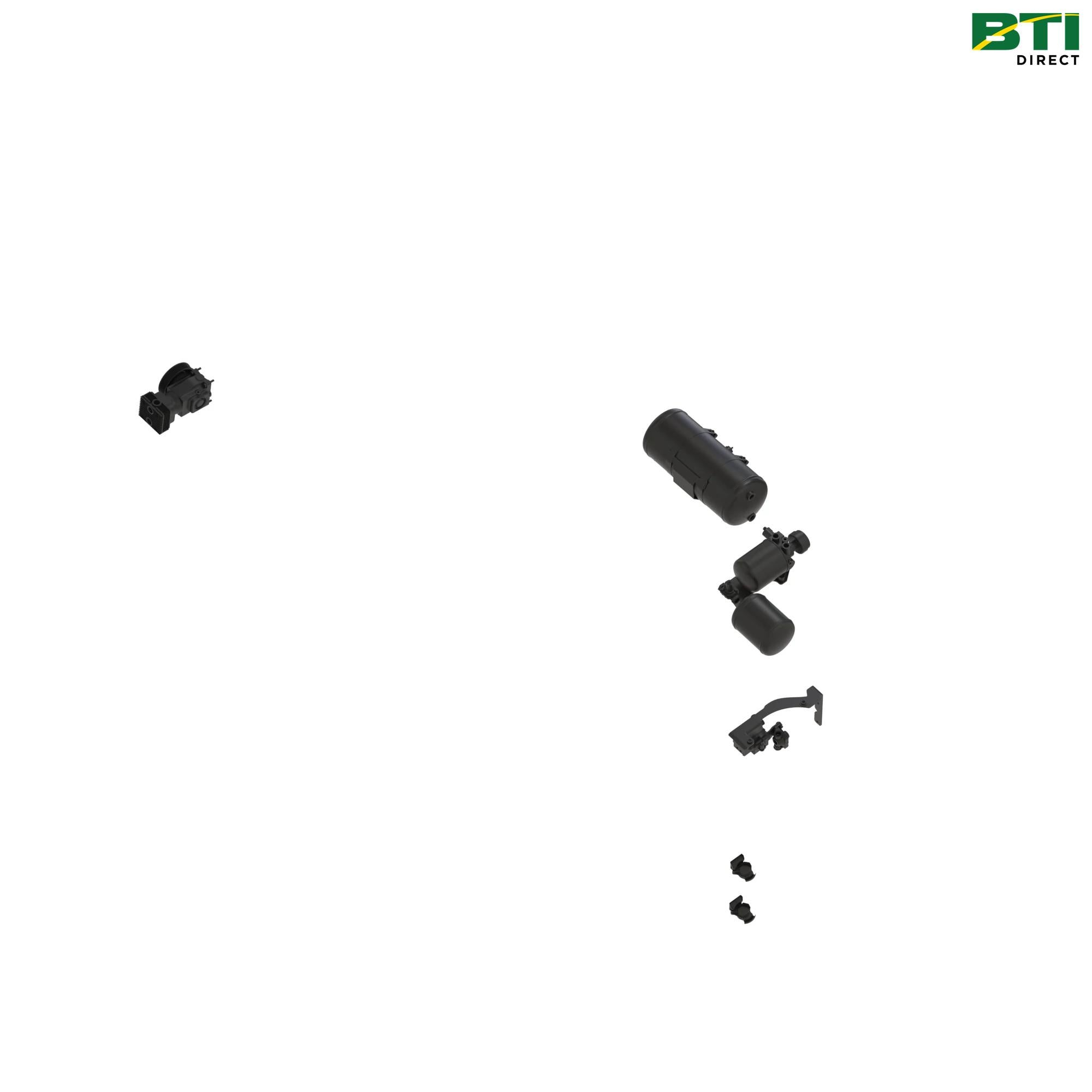 BL16527: 2+1 Line Air Trailer Brake System Attachment with Front Axle Brake