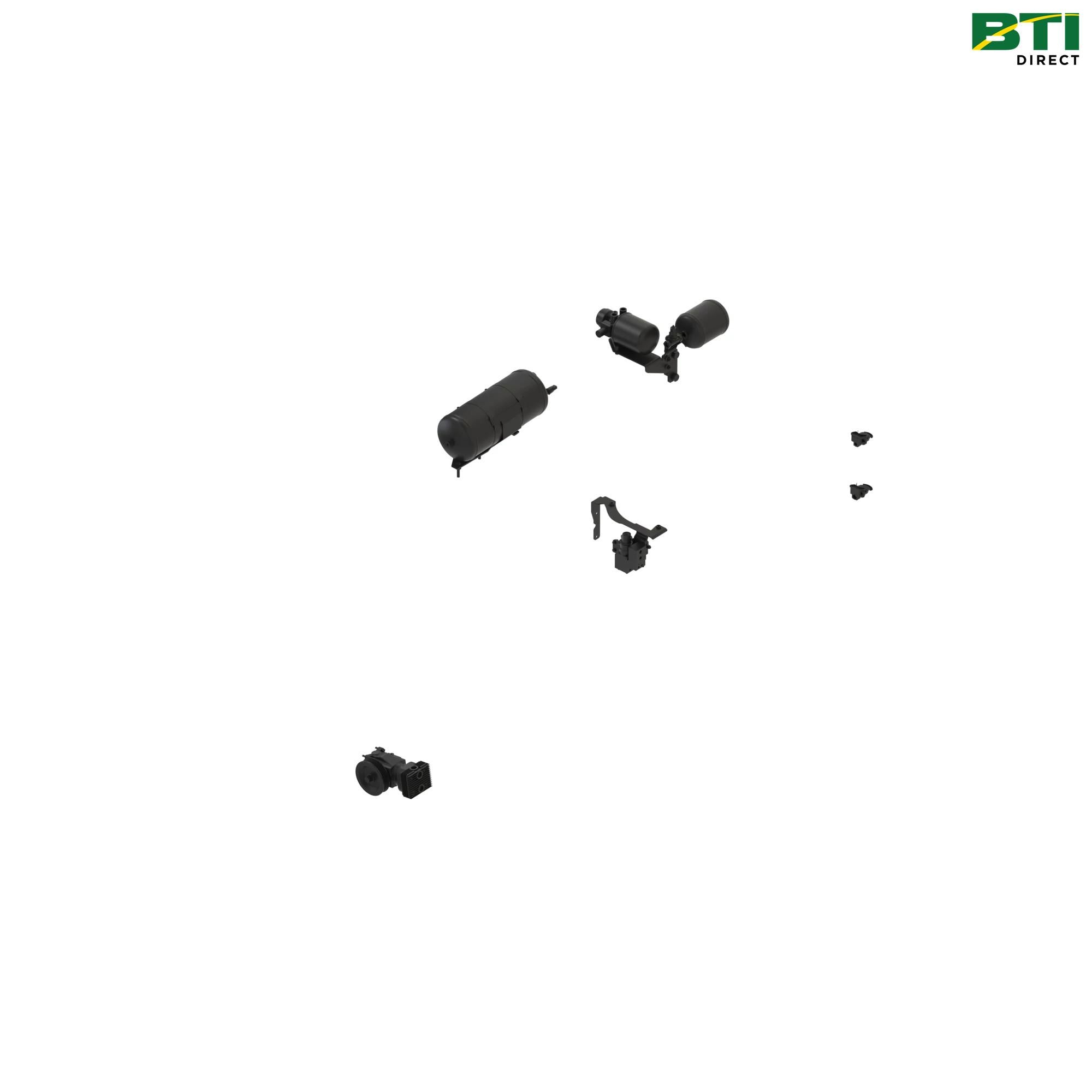 BL16527: 2+1 Line Air Trailer Brake System Attachment with Front Axle Brake