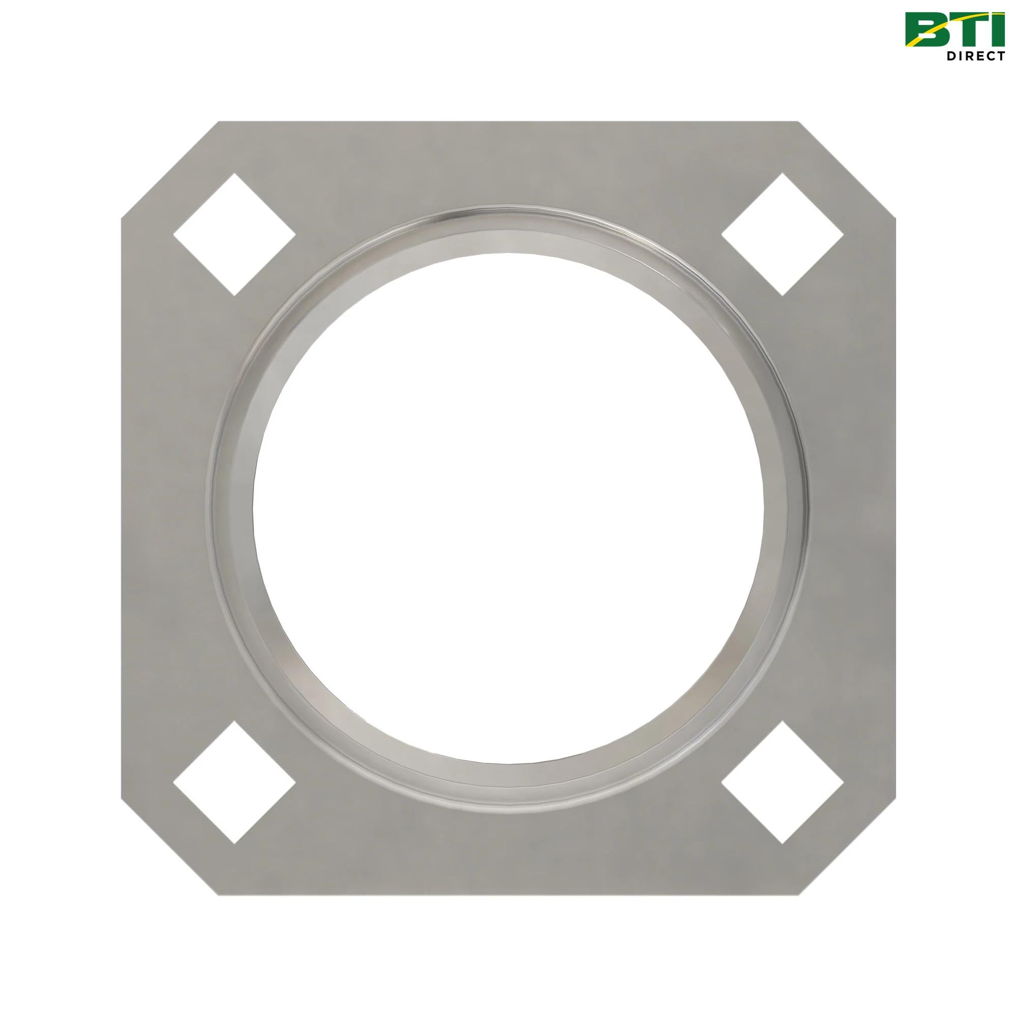 E74826: 4-Hole Square Trimmed Flanged Bearing Housing