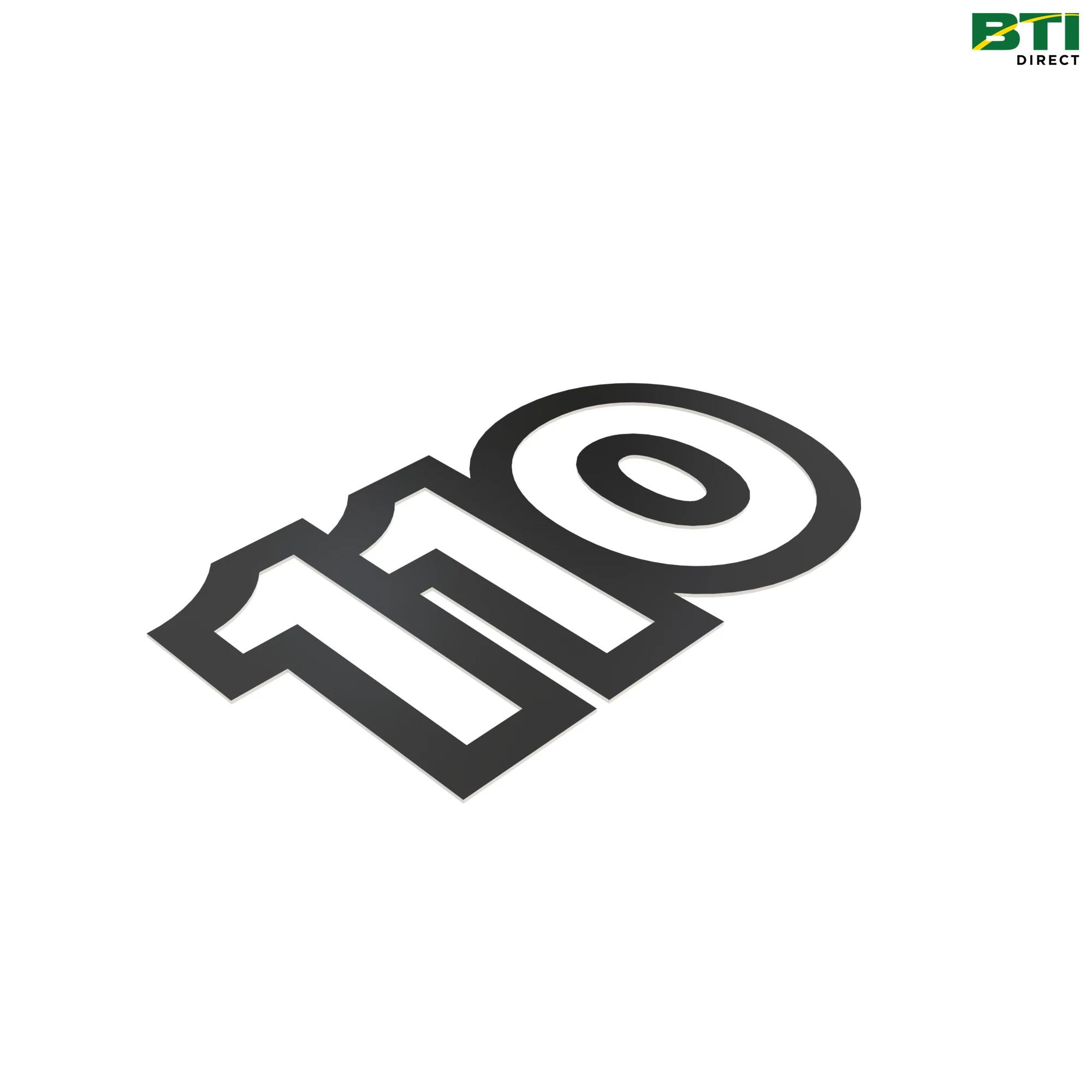 LVU12684: 110 Model Number Label