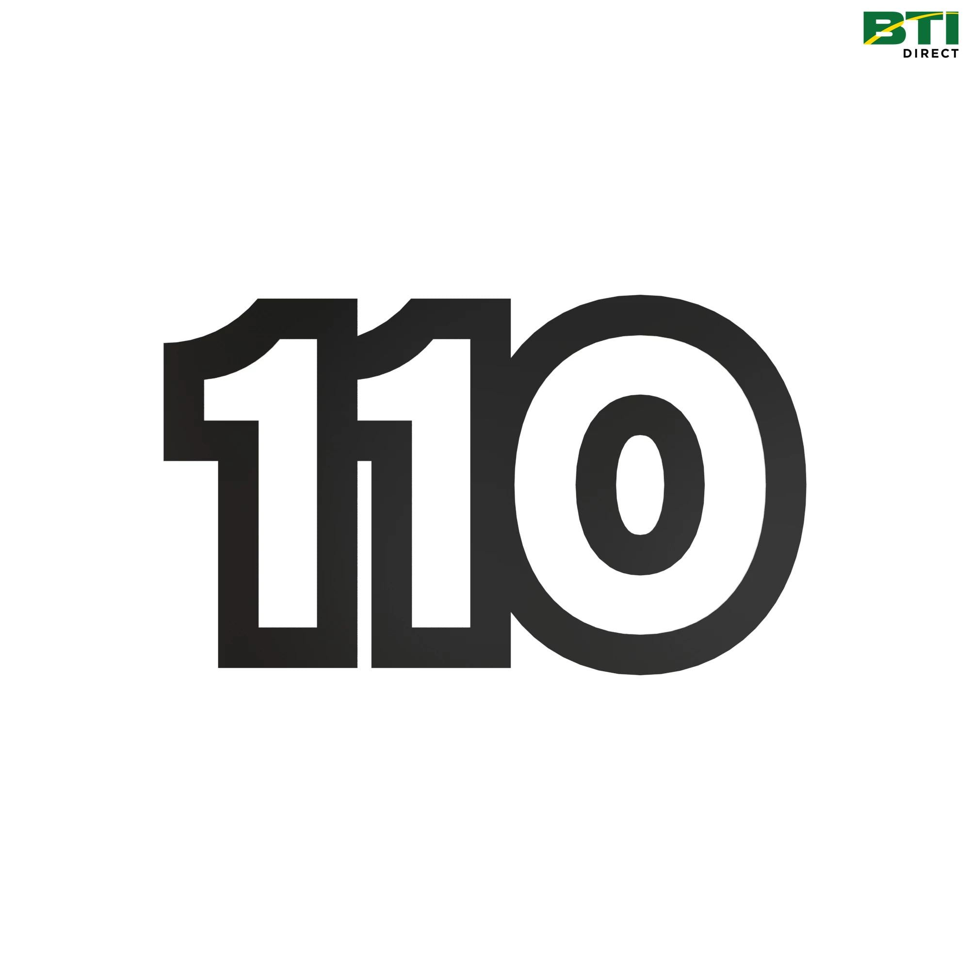 LVU12684: 110 Model Number Label