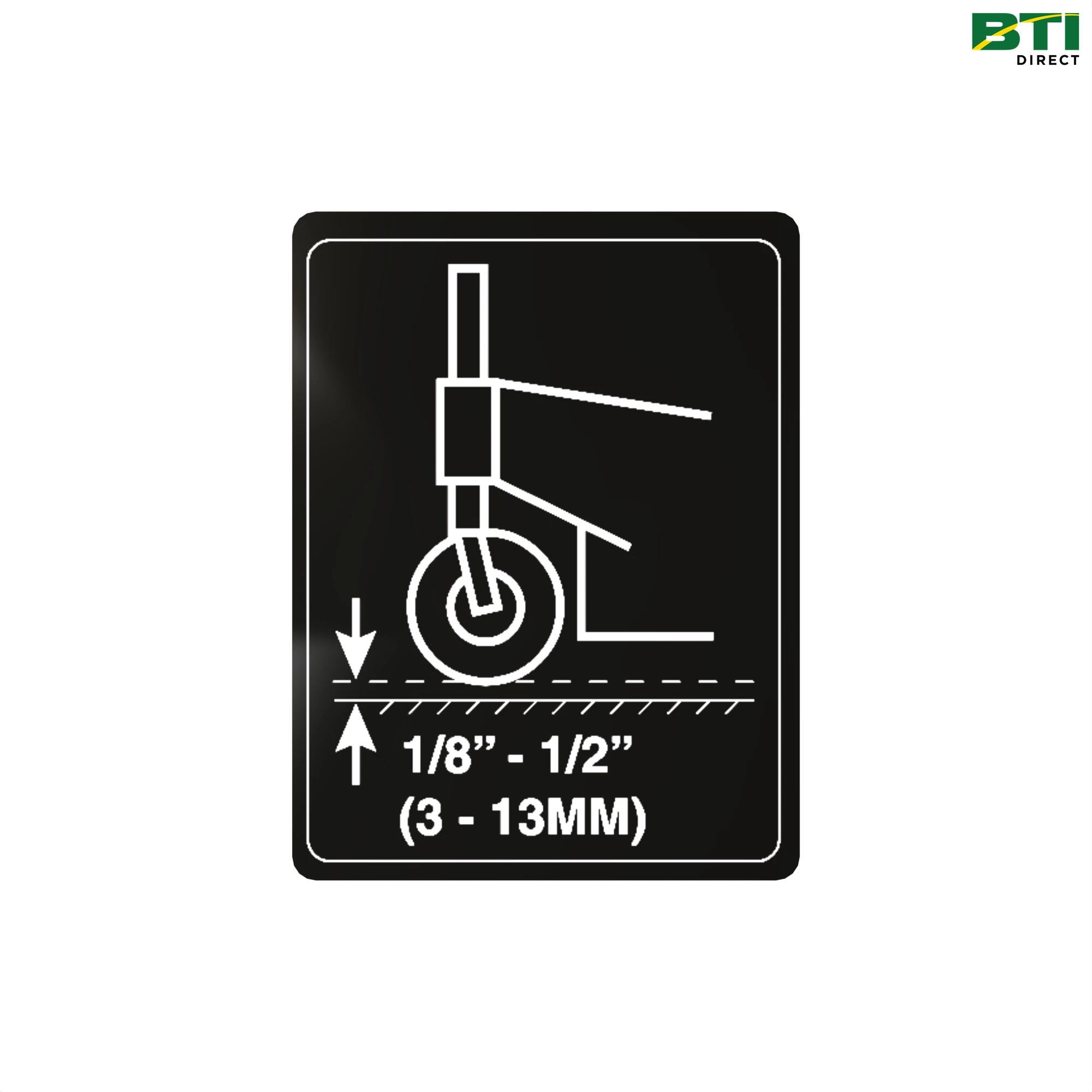 M177592: Instruction Gauge Wheel Height Label