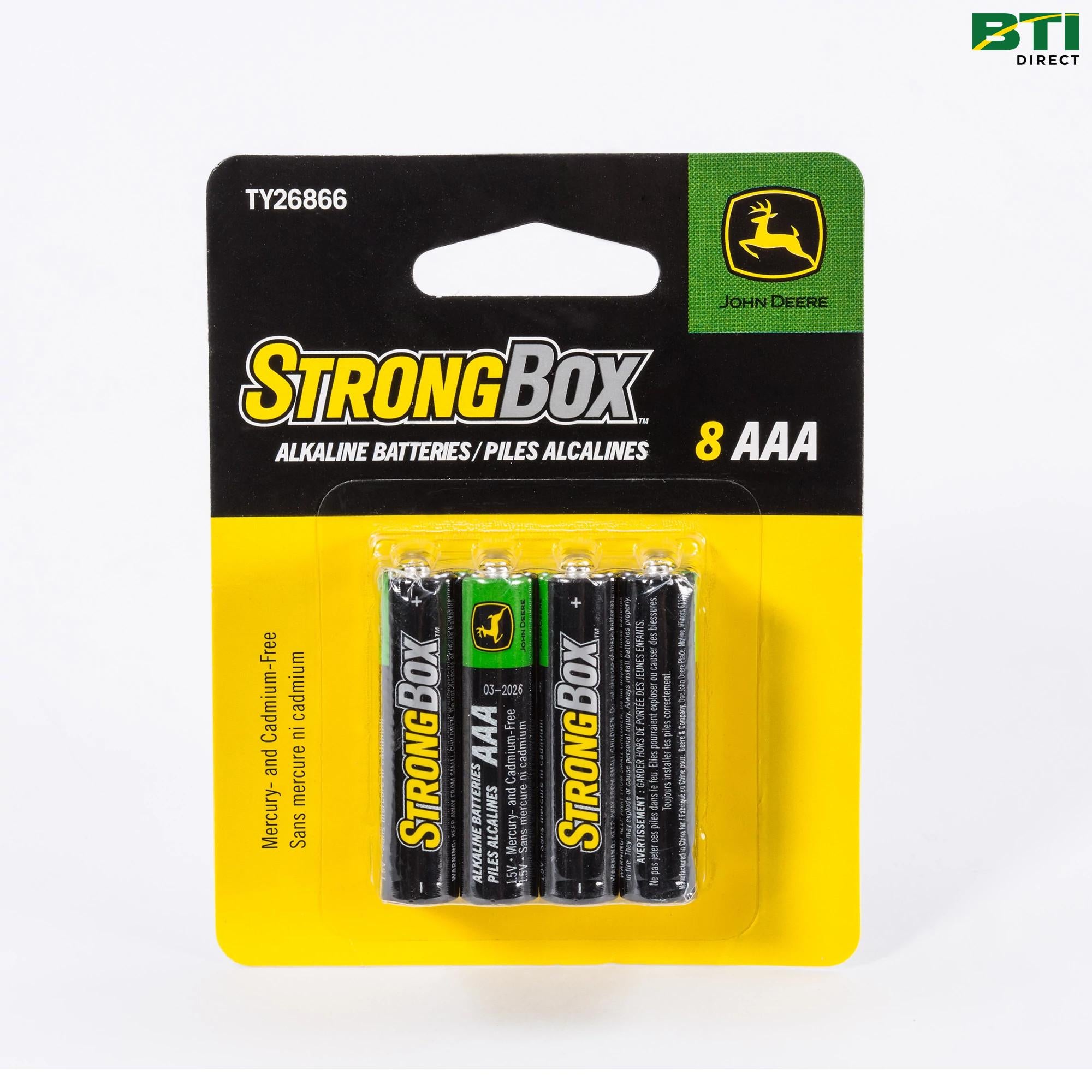 TY26866: 8-AAA StrongBox™ Alkaline Batteries