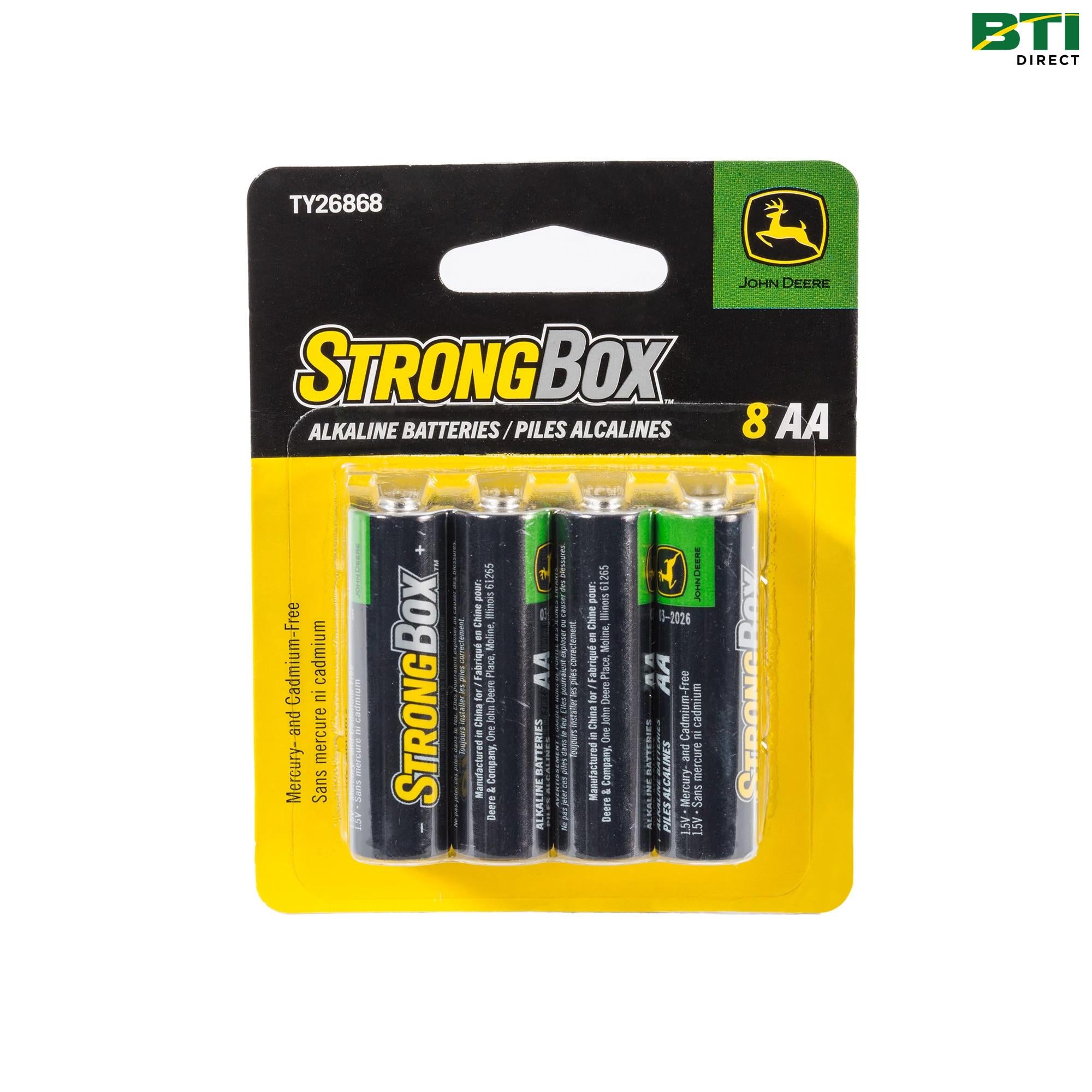 TY26868: 8-AA StrongBox™ Alkaline Batteries