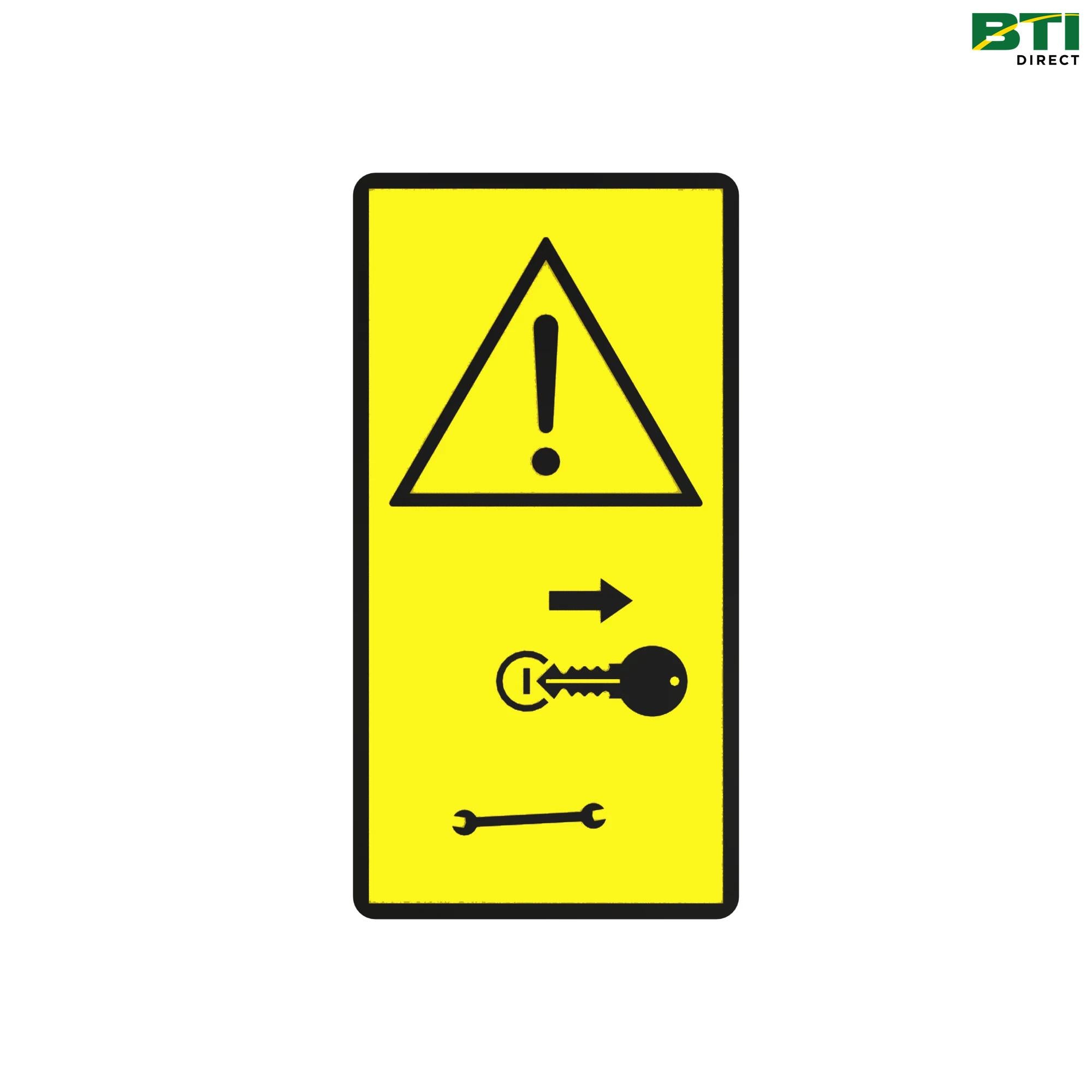 Z59872: Shut Off Engine For Servicing Label