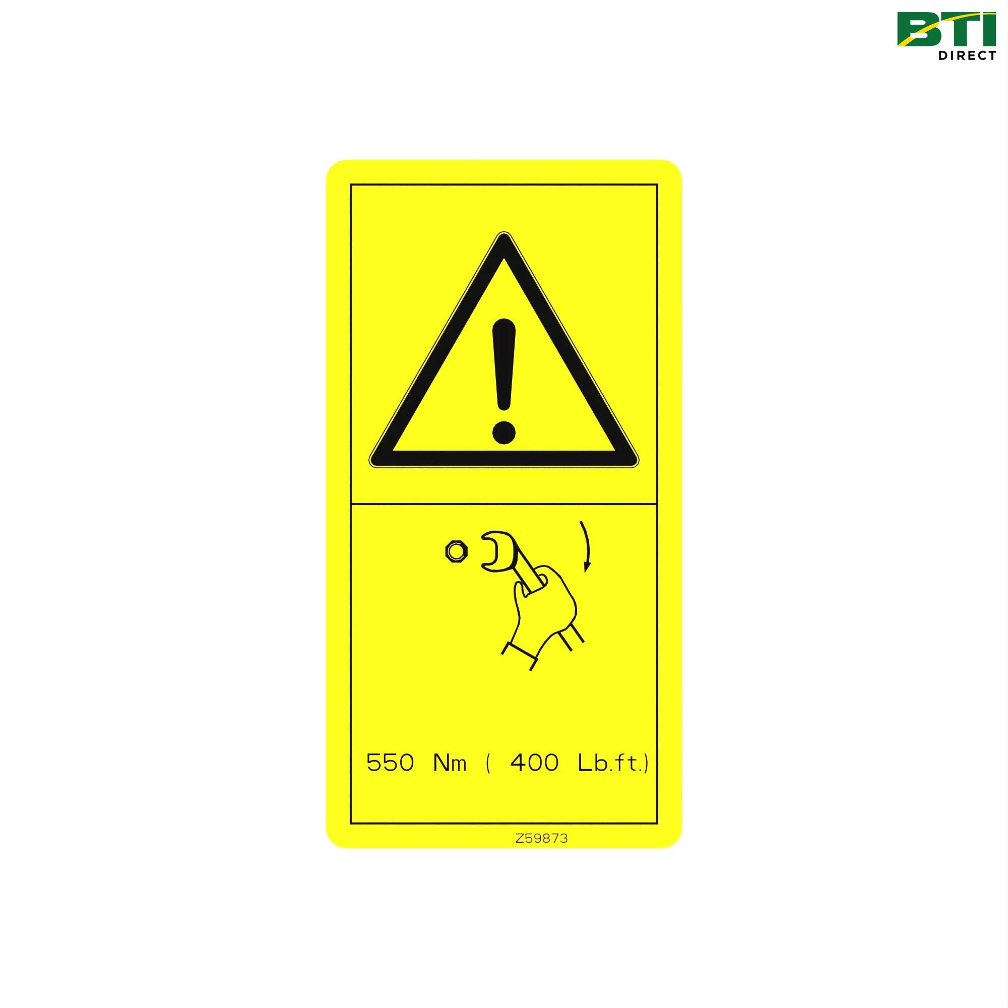 Z59873: Safety Decal