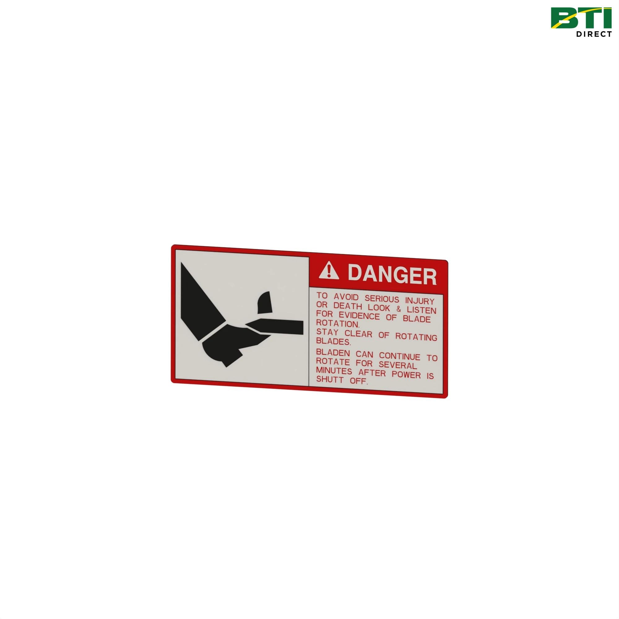 Z63650: Danger Warning Label