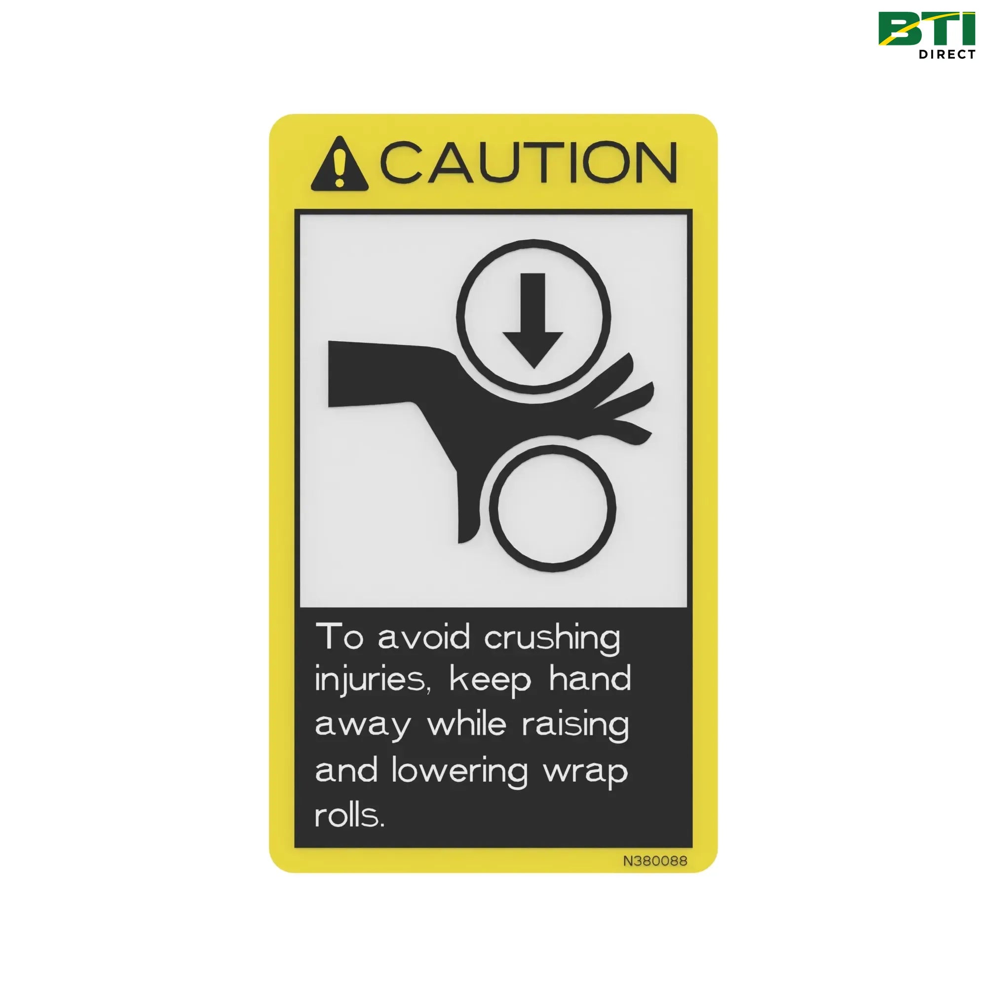 N380088: Roll Crush Caution Decal